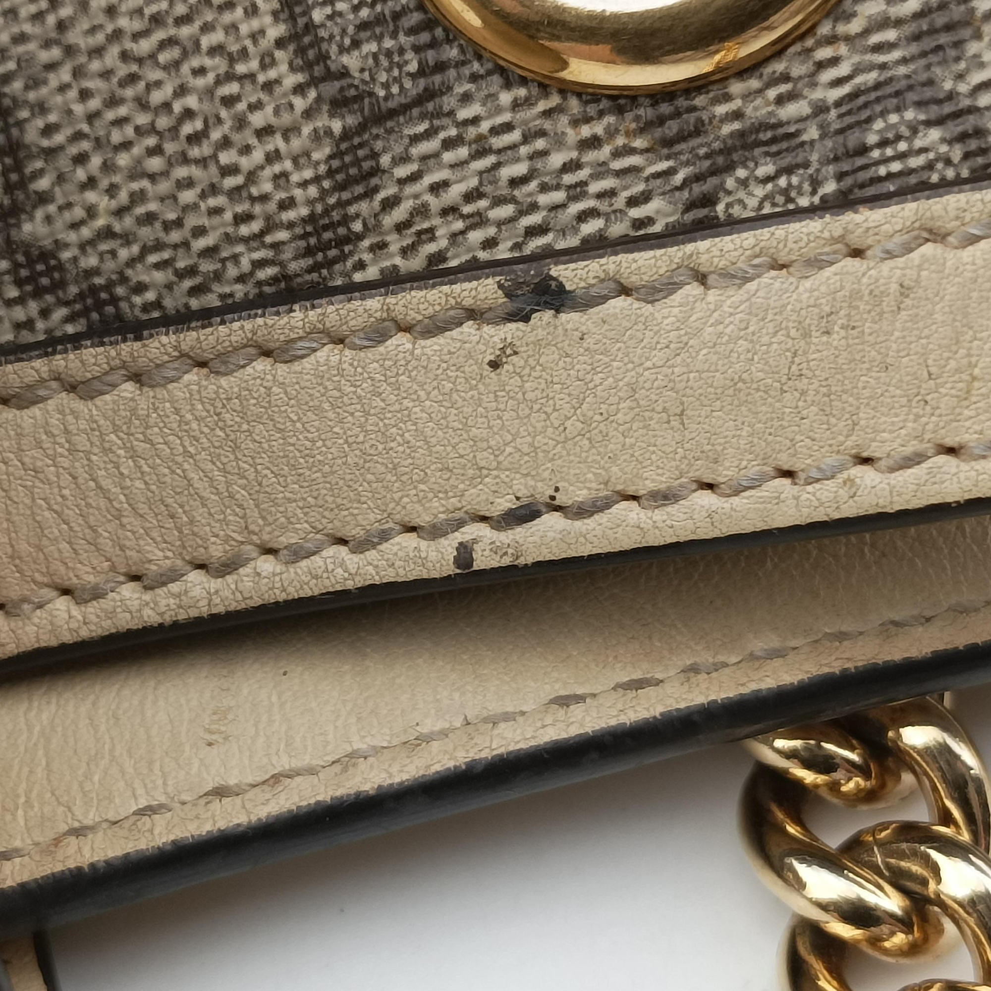 Secondhand Gucci Padlock Brown×white PVC coated canvas×Leather 498156 shoulderbag | stylenewstar