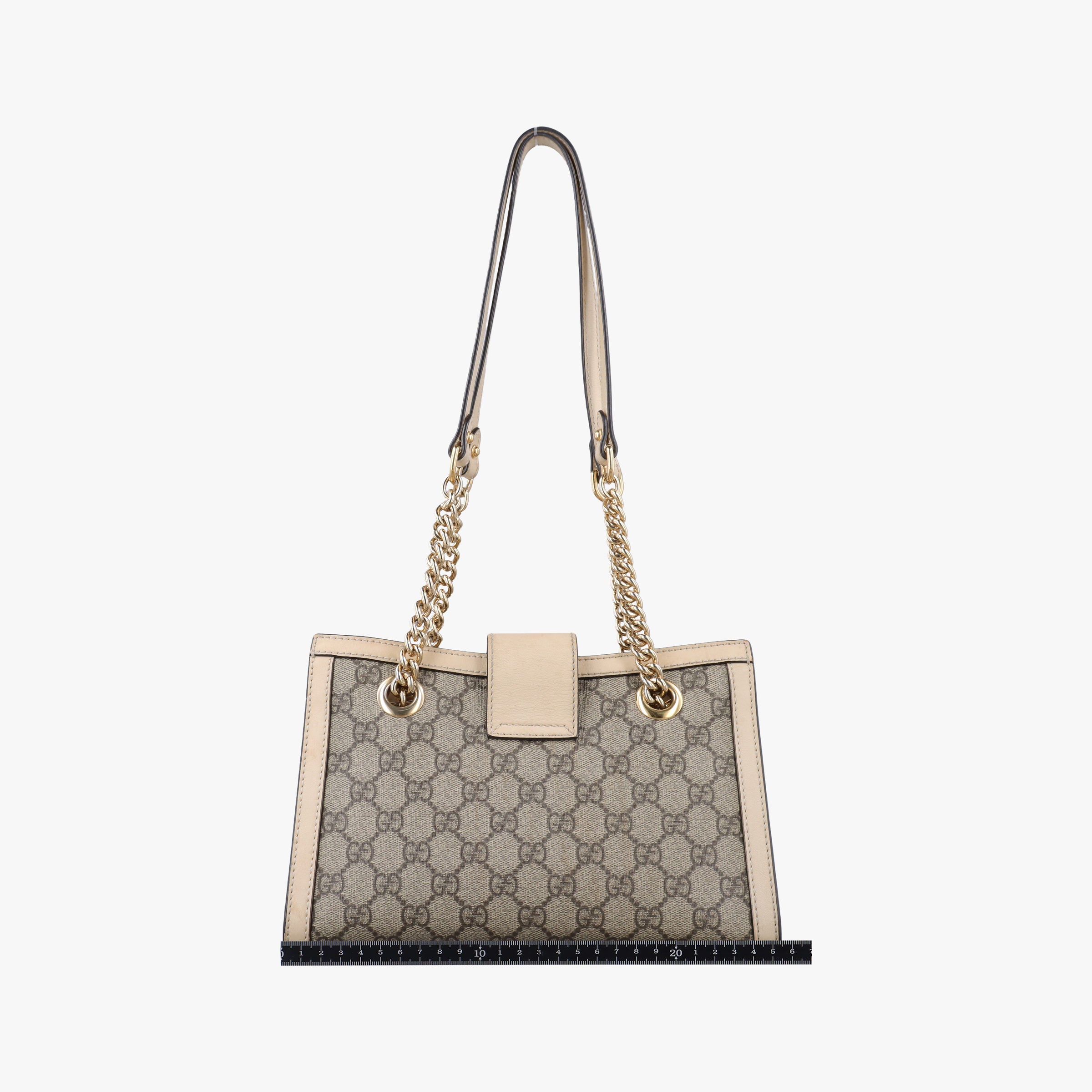 Secondhand Gucci Padlock Brown×white PVC coated canvas×Leather 498156 shoulderbag | stylenewstar