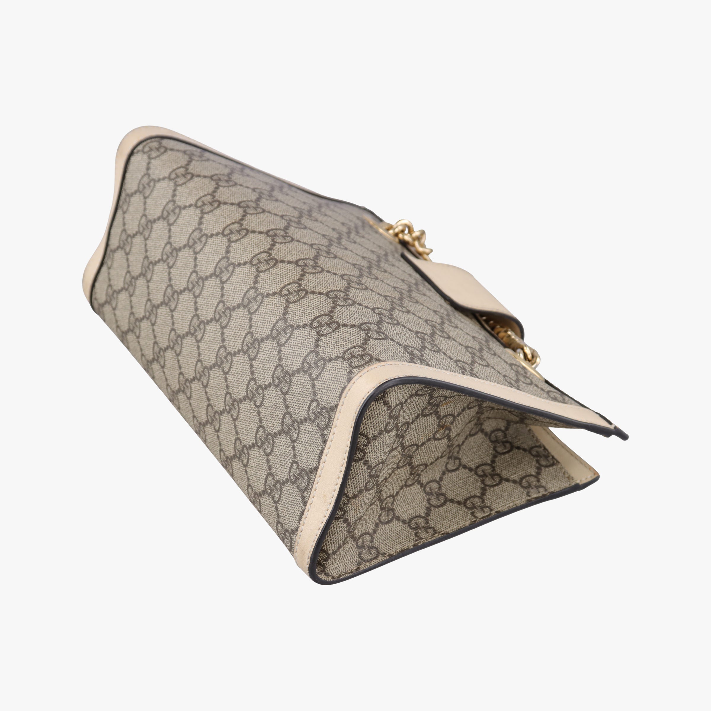 Secondhand Gucci Padlock Brown×white PVC coated canvas×Leather 498156 shoulderbag | stylenewstar
