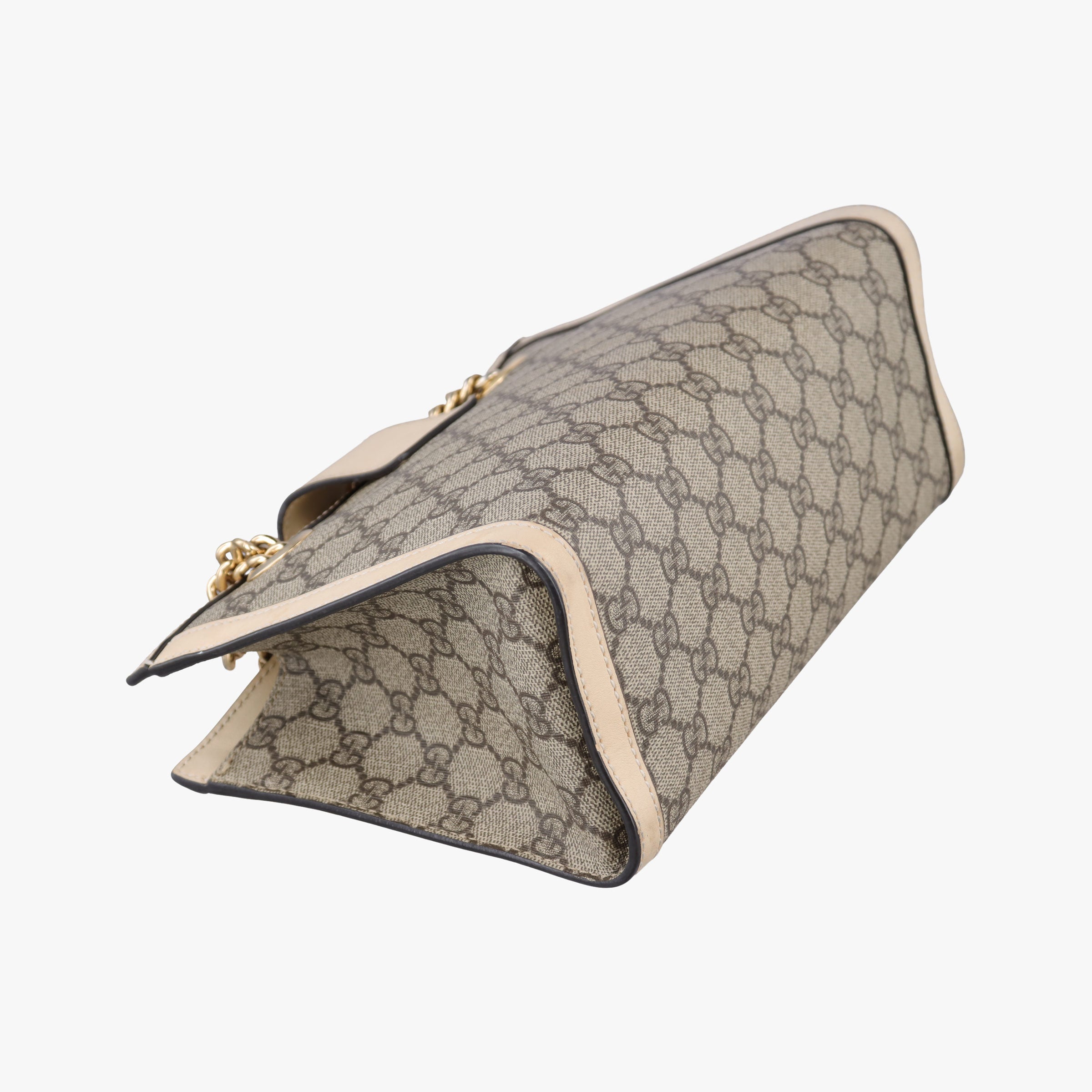 Secondhand Gucci Padlock Brown×white PVC coated canvas×Leather 498156 shoulderbag | stylenewstar