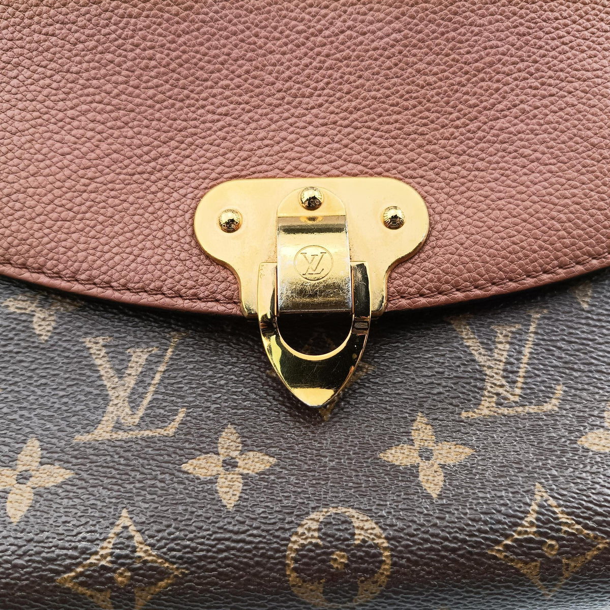 Secondhand Louis Vuitton SAINT PLACIDE brown×Brown Monogram Canvas×calf leather M43486 shoulderbag | stylenewstar