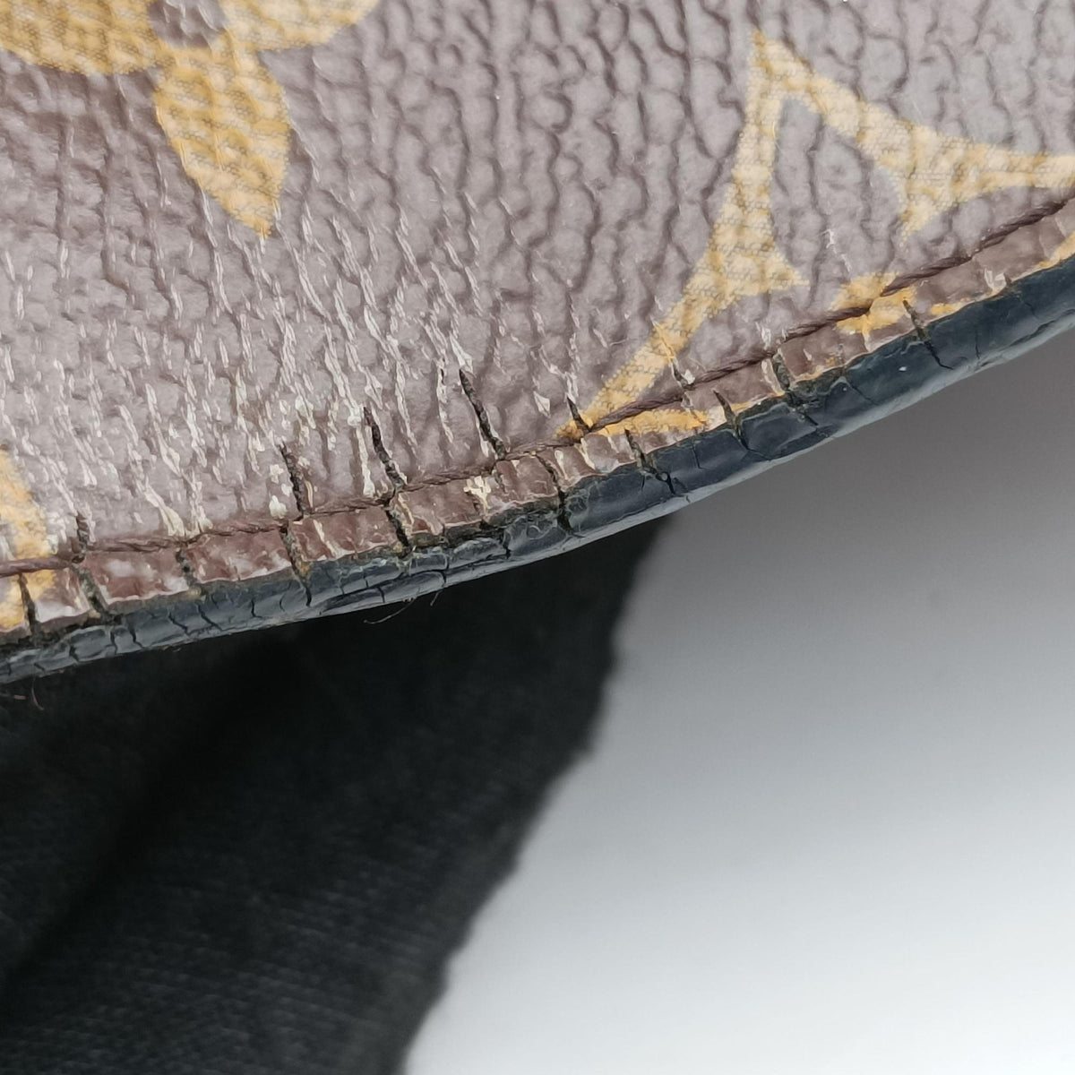 Secondhand Louis Vuitton SAINT PLACIDE brown×Brown Monogram Canvas×calf leather M43486 shoulderbag | stylenewstar
