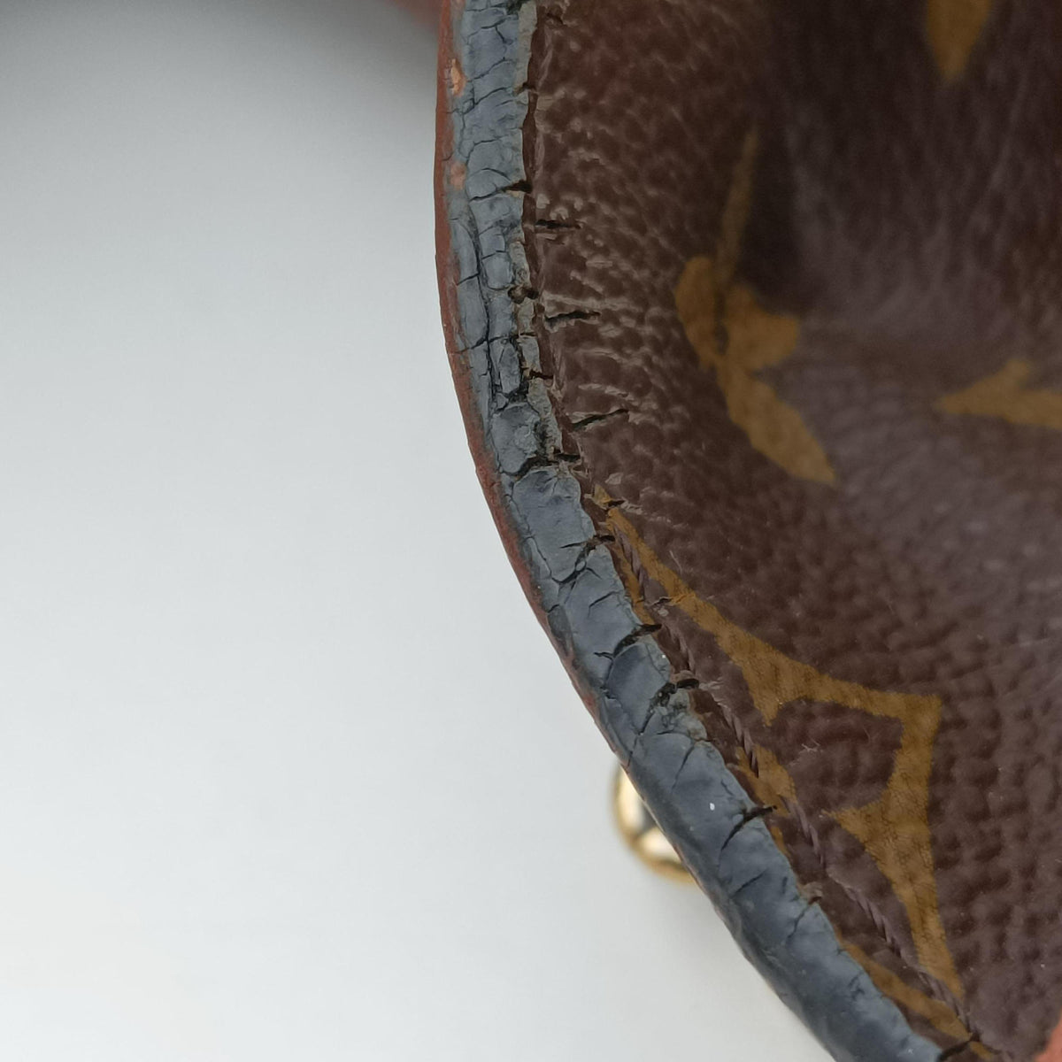 Secondhand Louis Vuitton SAINT PLACIDE brown×Brown Monogram Canvas×calf leather M43486 shoulderbag | stylenewstar