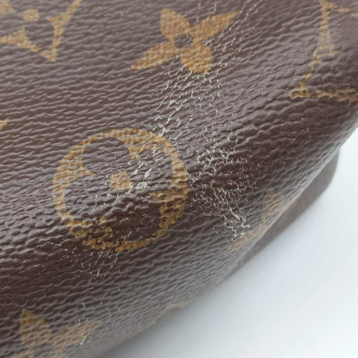 Secondhand Louis Vuitton SAINT PLACIDE brown×Brown Monogram Canvas×calf leather M43486 shoulderbag | stylenewstar