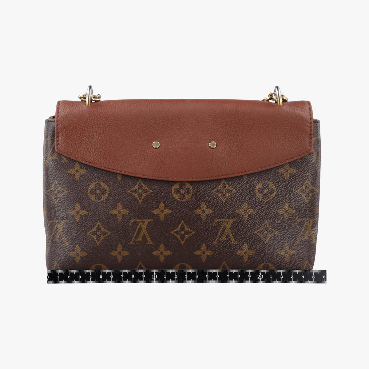 Secondhand Louis Vuitton SAINT PLACIDE brown×Brown Monogram Canvas×calf leather M43486 shoulderbag | stylenewstar