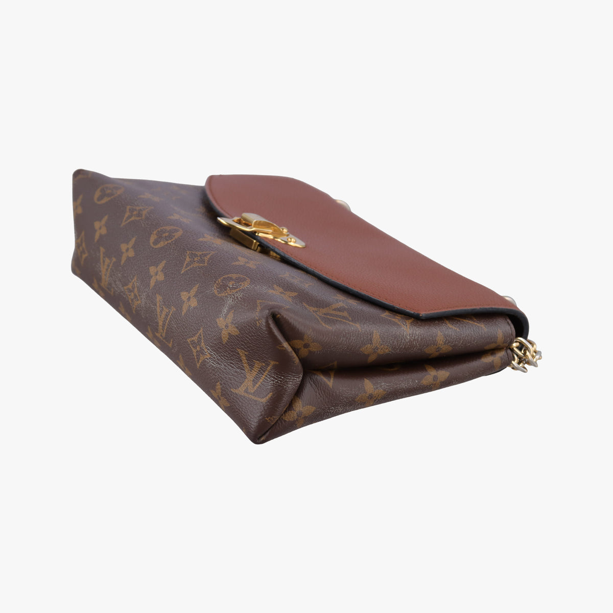 Secondhand Louis Vuitton SAINT PLACIDE brown×Brown Monogram Canvas×calf leather M43486 shoulderbag | stylenewstar