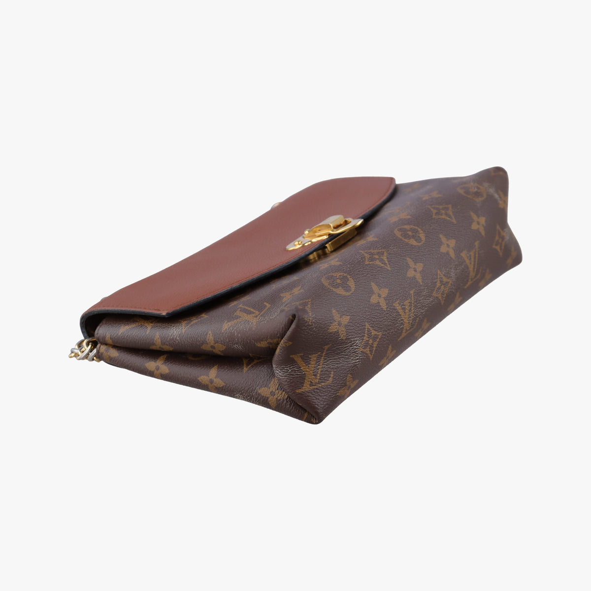 Secondhand Louis Vuitton SAINT PLACIDE brown×Brown Monogram Canvas×calf leather M43486 shoulderbag | stylenewstar