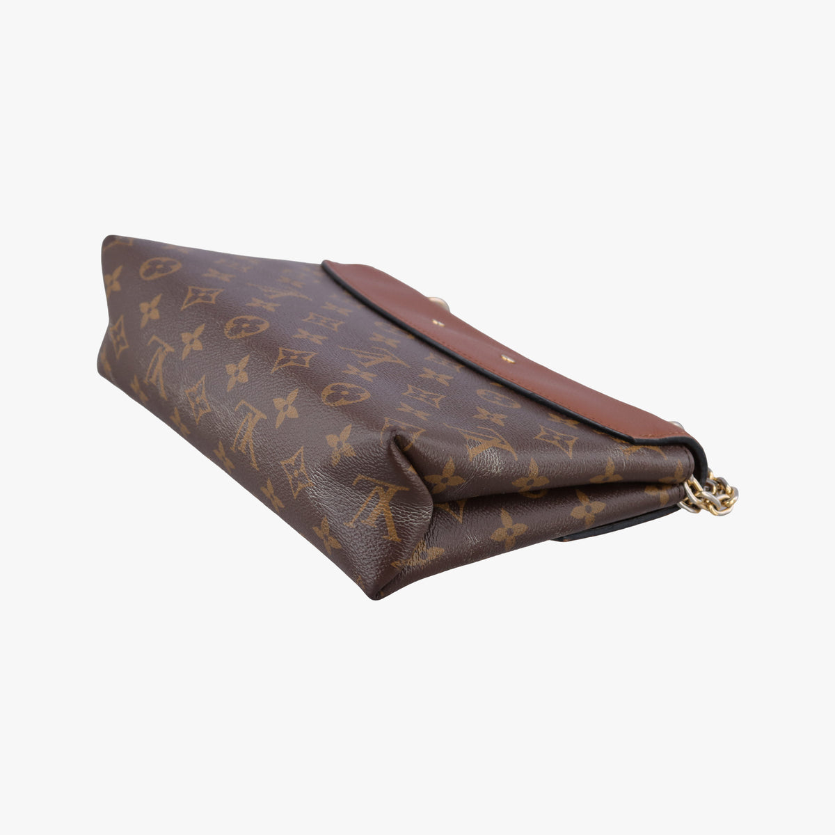 Secondhand Louis Vuitton SAINT PLACIDE brown×Brown Monogram Canvas×calf leather M43486 shoulderbag | stylenewstar