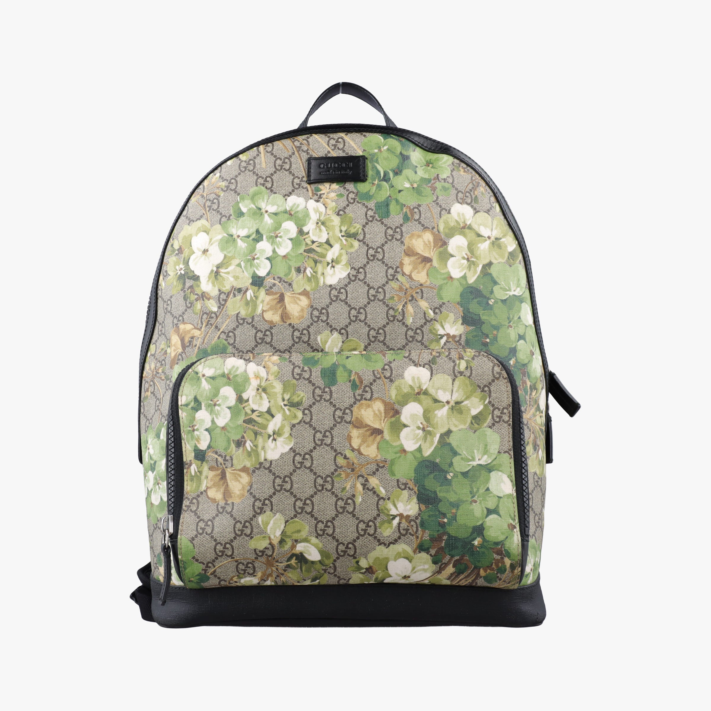 Pre-owned Gucci GG Blooms Black×Beige×Multi PVC coated canvas×Leather 406370 backpack/rucksack | stylenewstar