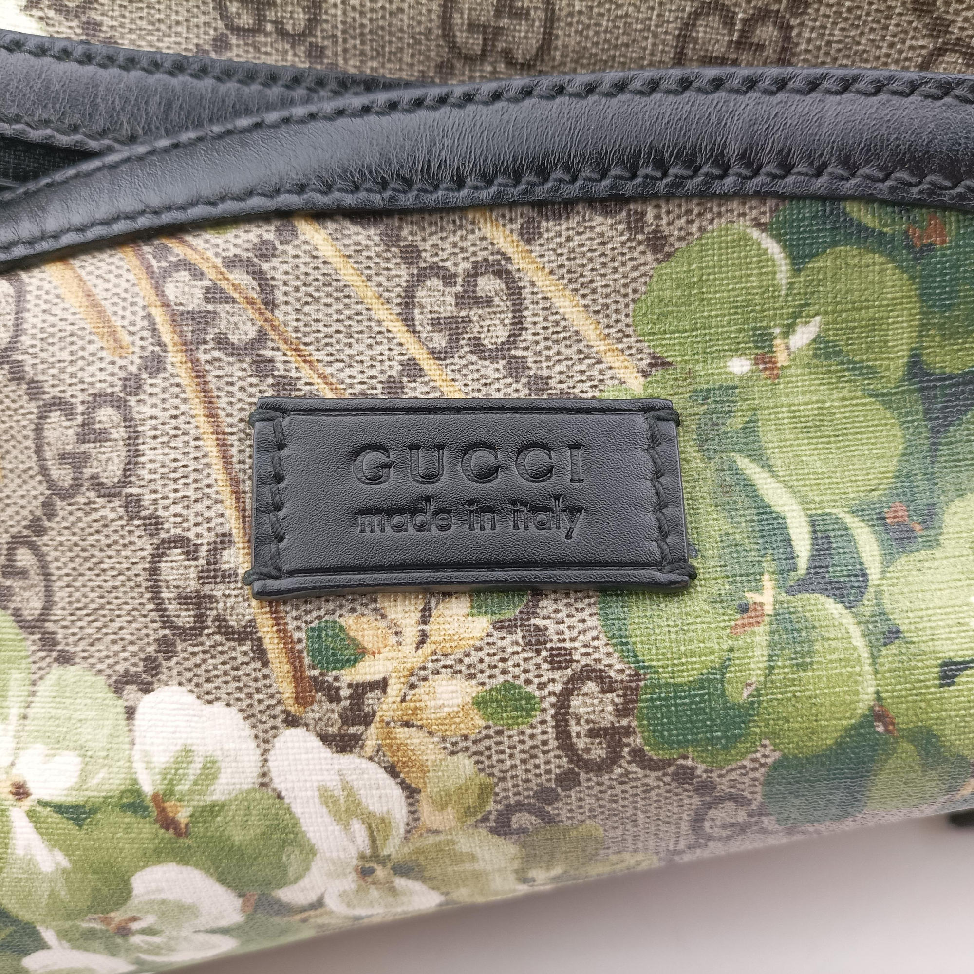Pre-owned Gucci GG Blooms Black×Beige×Multi PVC coated canvas×Leather 406370 backpack/rucksack | stylenewstar
