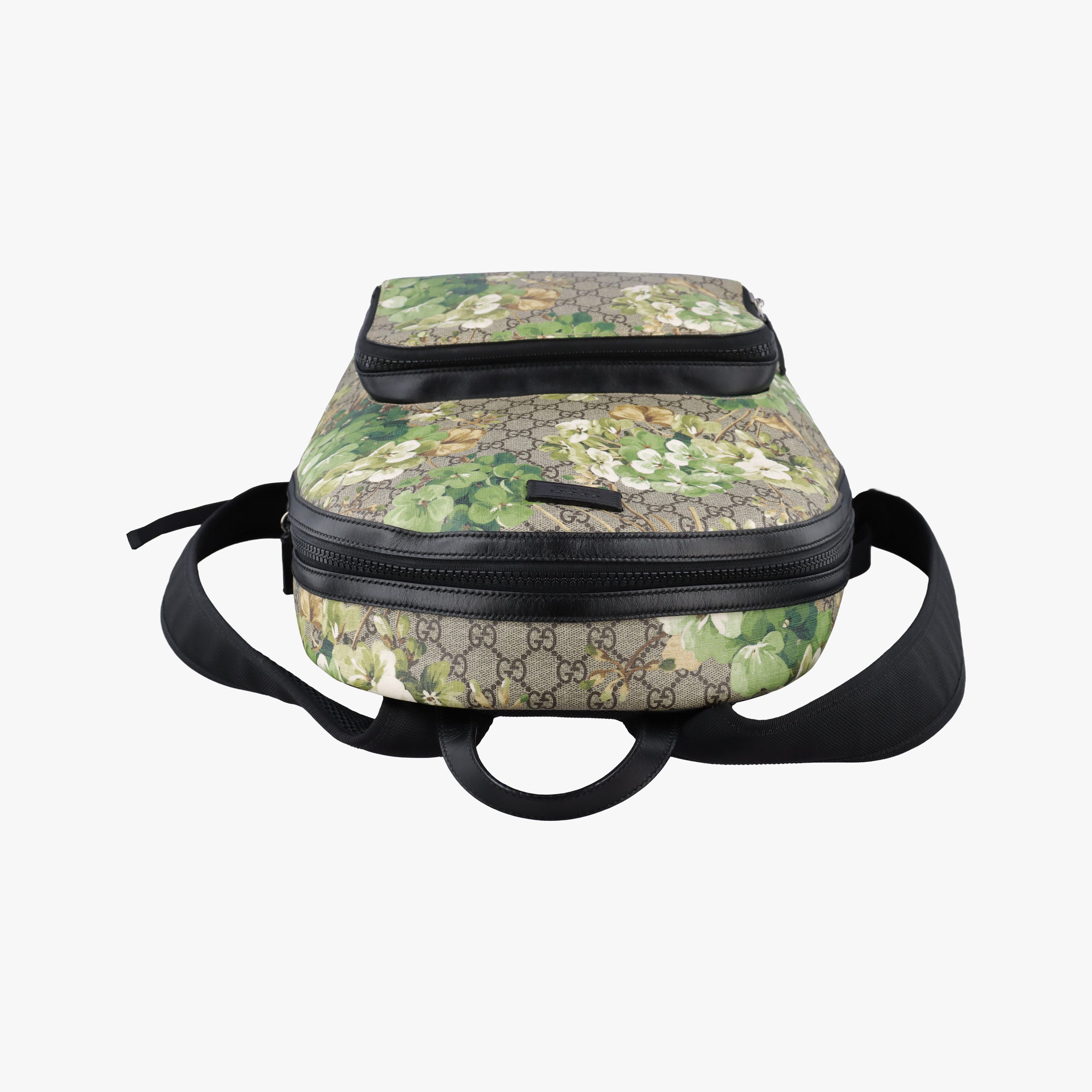 Pre-owned Gucci GG Blooms Black×Beige×Multi PVC coated canvas×Leather 406370 backpack/rucksack | stylenewstar