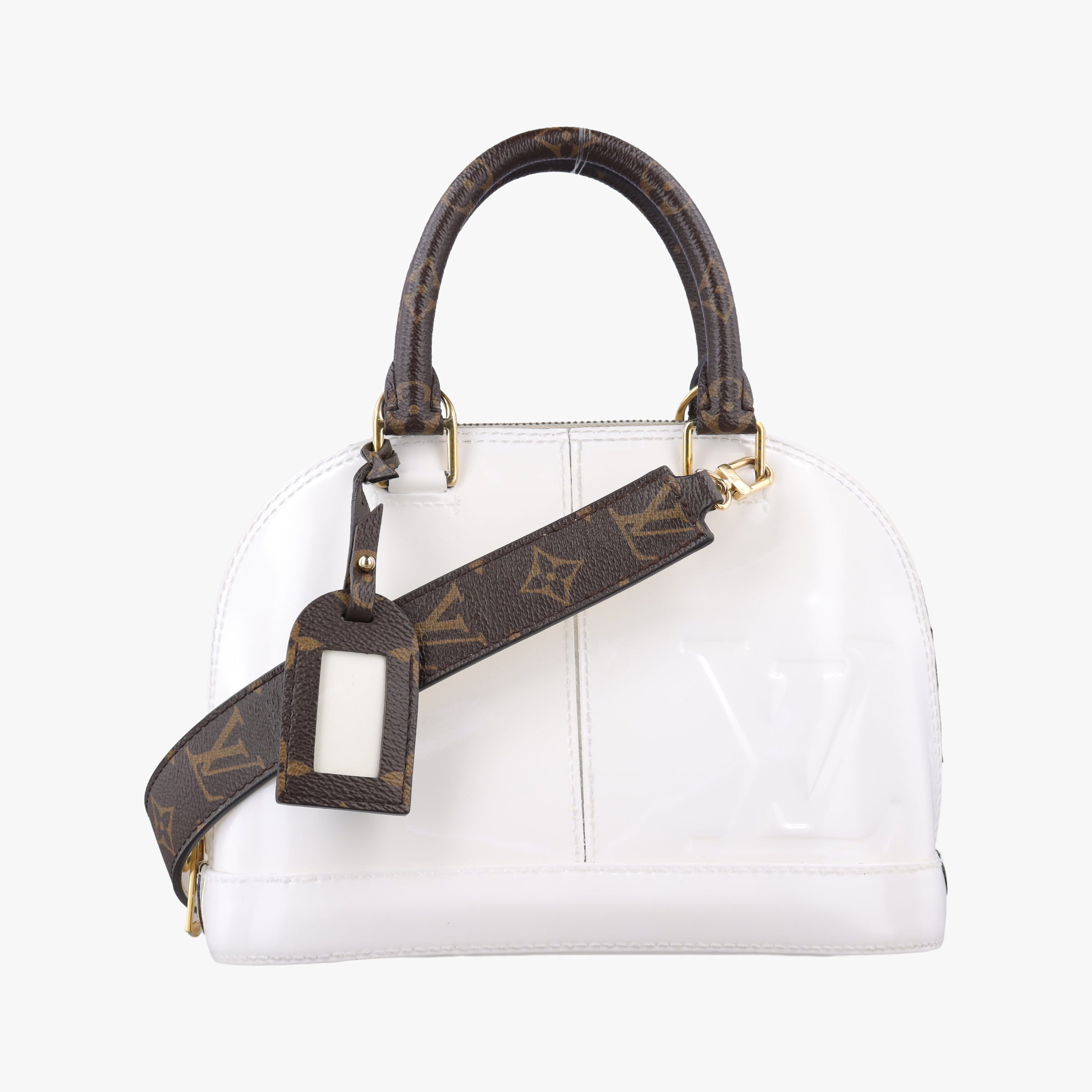 Pre-owned Louis Vuitton Alma BB White Vernis M51904 shoulderbag | stylenewstar