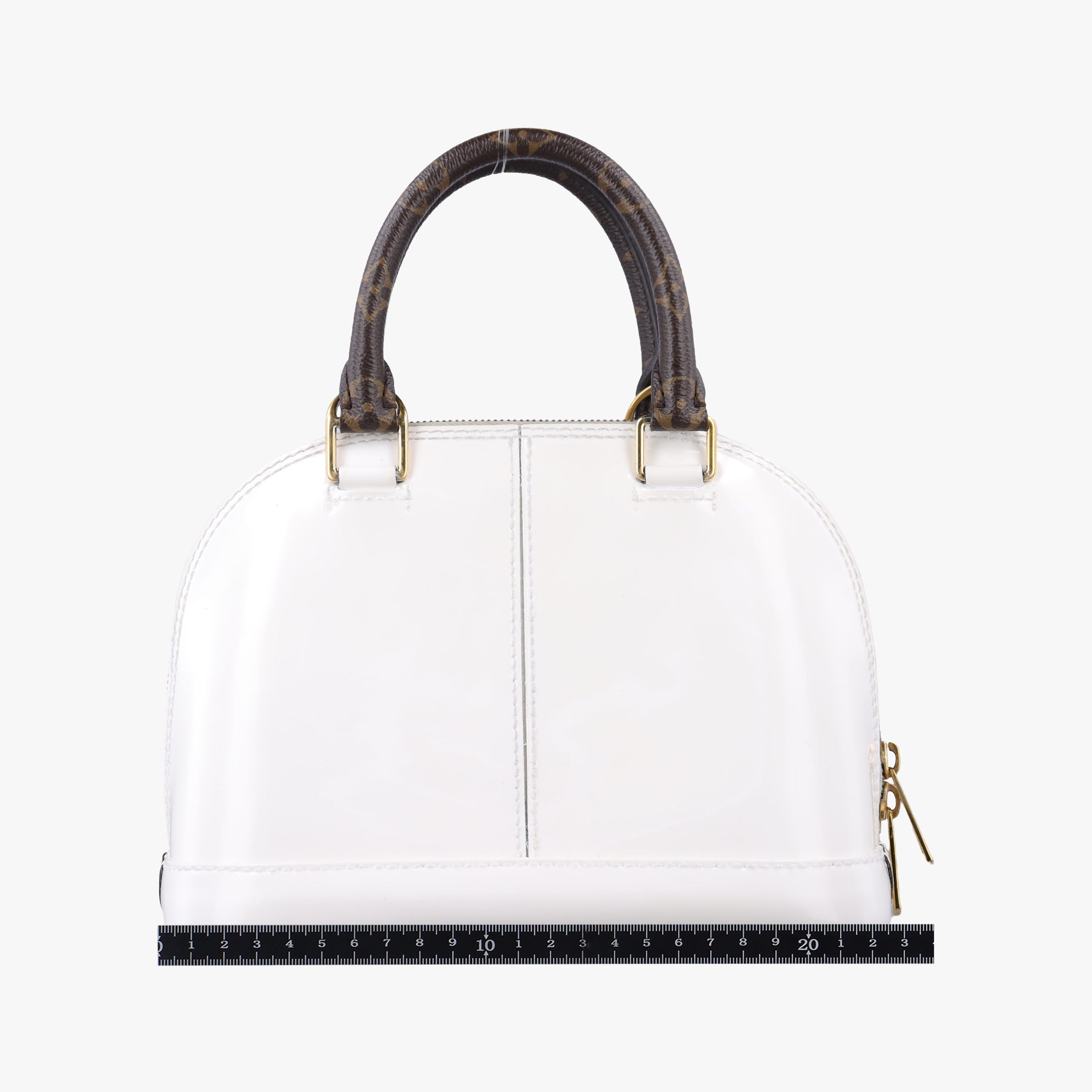 Pre-owned Louis Vuitton Alma BB White Vernis M51904 shoulderbag | stylenewstar