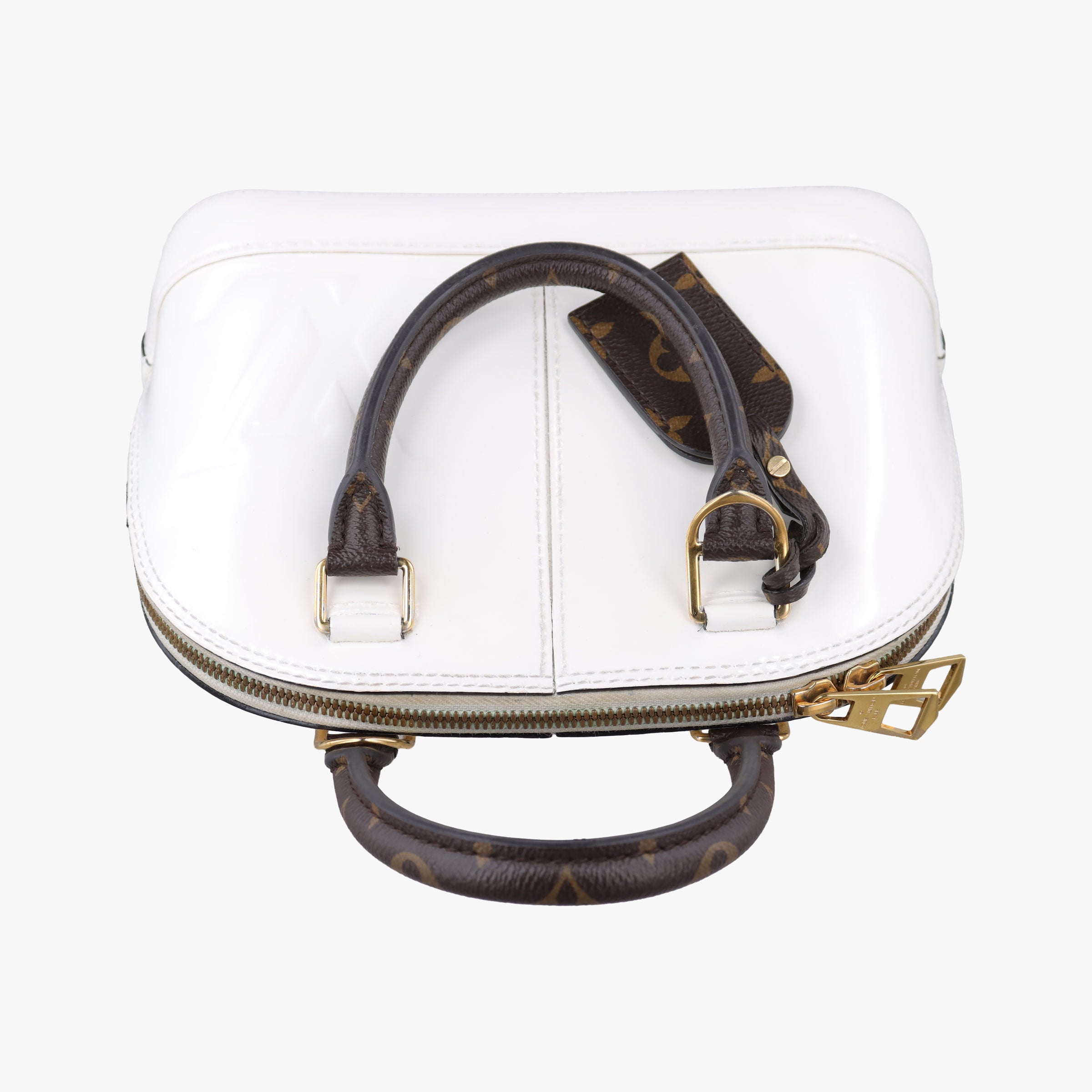 Pre-owned Louis Vuitton Alma BB White Vernis M51904 shoulderbag | stylenewstar