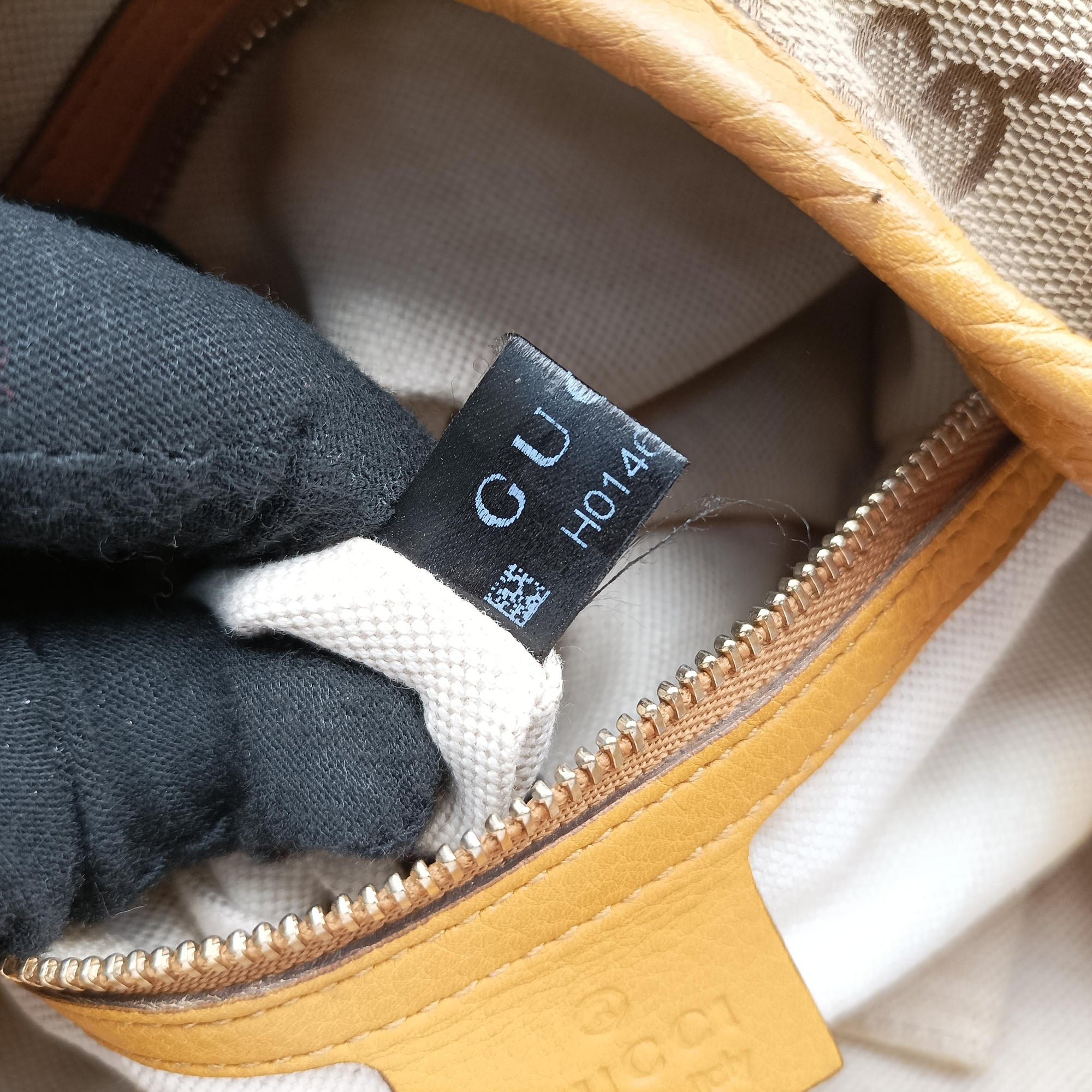 Pre-owned Gucci Jackie Flora Hobo beige×orange Canvas×Leather 277520 shoulderbag | stylenewstar