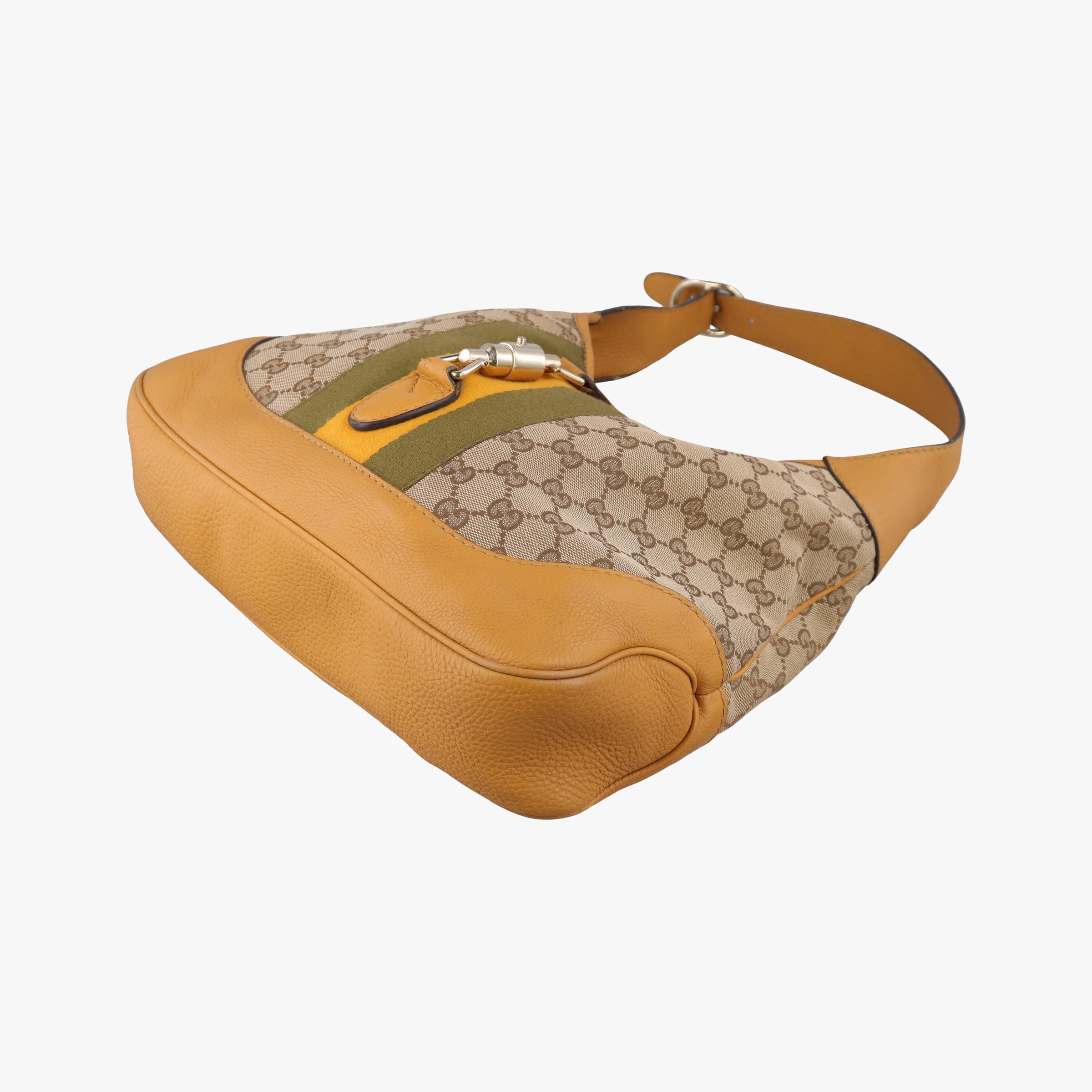 Pre-owned Gucci Jackie Flora Hobo beige×orange Canvas×Leather 277520 shoulderbag | stylenewstar