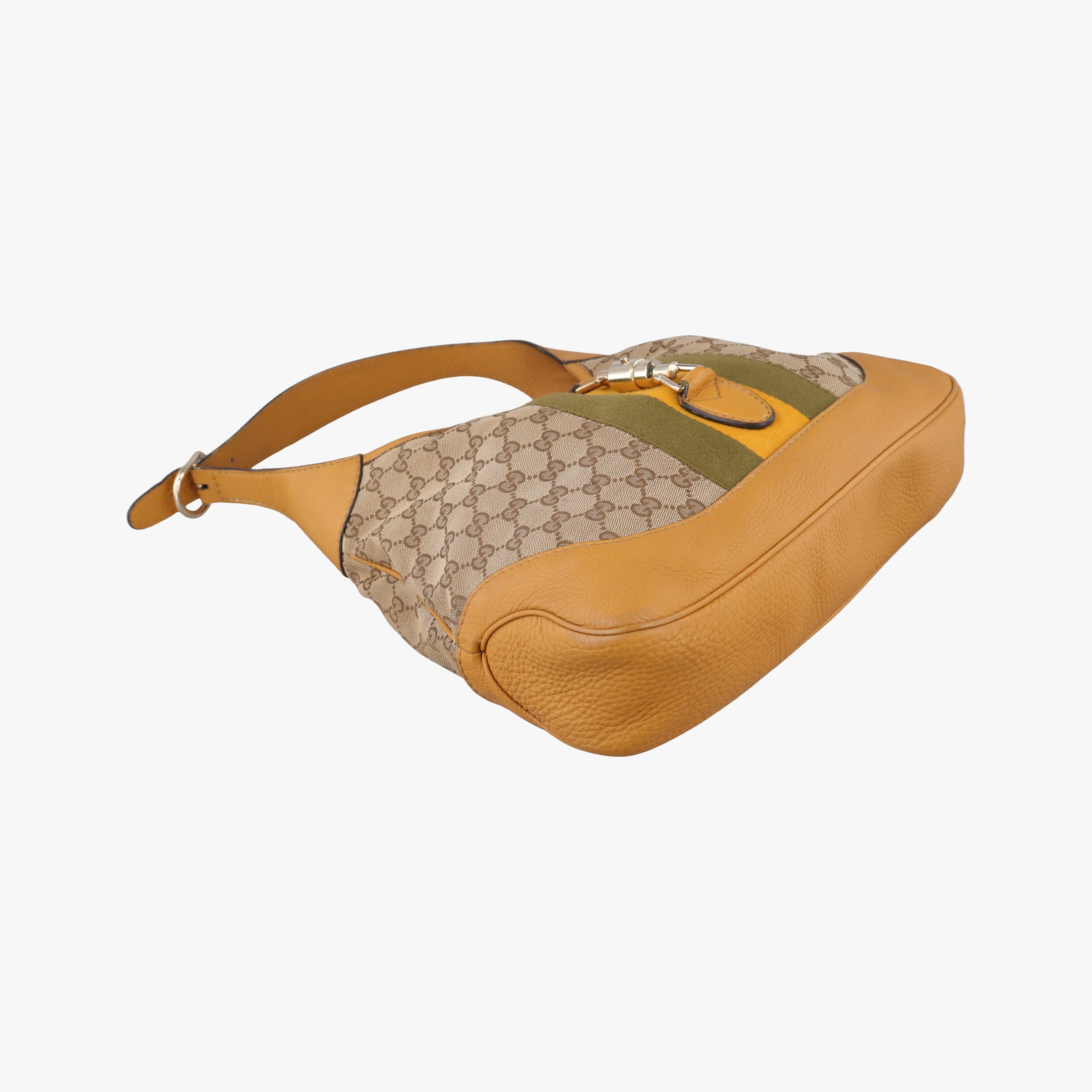 Pre-owned Gucci Jackie Flora Hobo beige×orange Canvas×Leather 277520 shoulderbag | stylenewstar