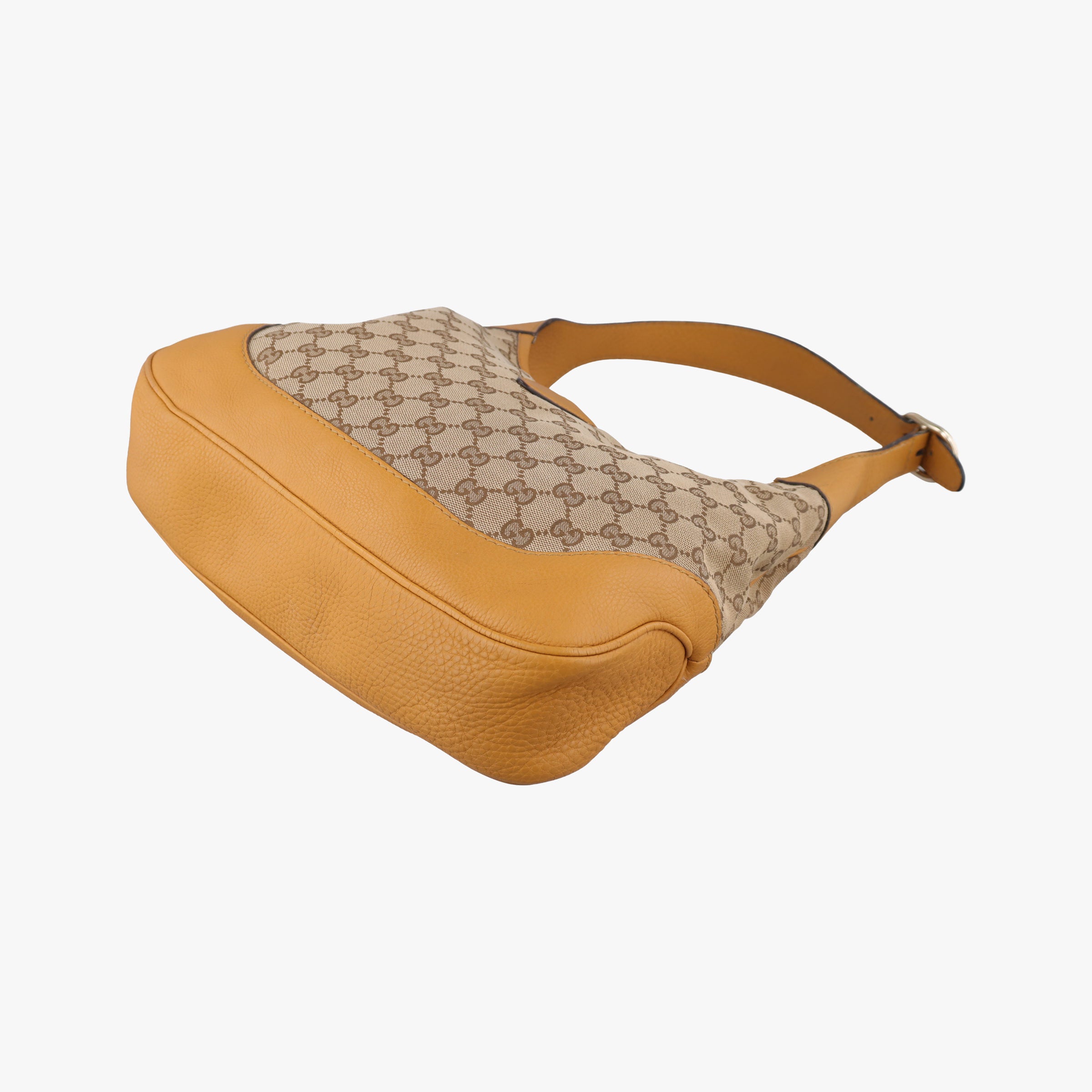 Pre-owned Gucci Jackie Flora Hobo beige×orange Canvas×Leather 277520 shoulderbag | stylenewstar