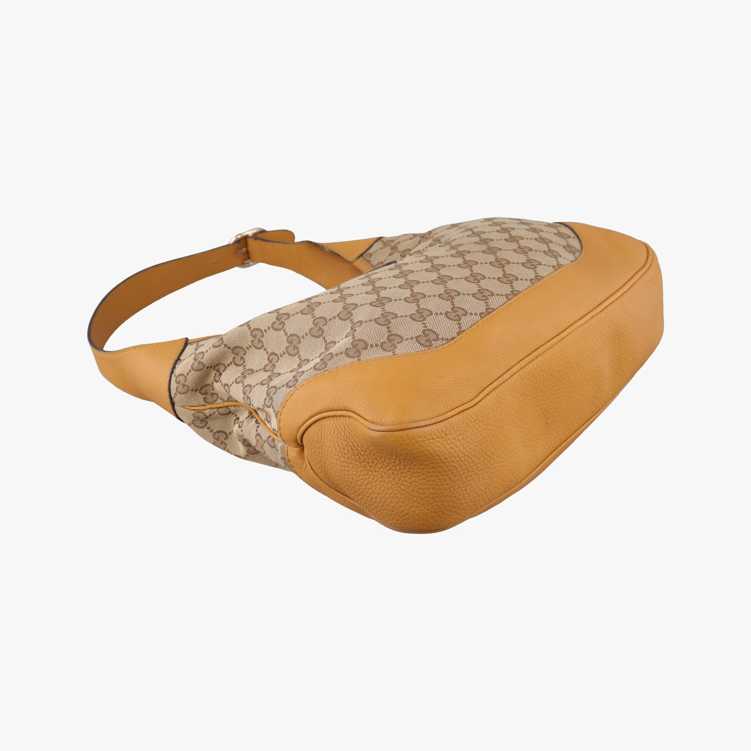 Pre-owned Gucci Jackie Flora Hobo beige×orange Canvas×Leather 277520 shoulderbag | stylenewstar