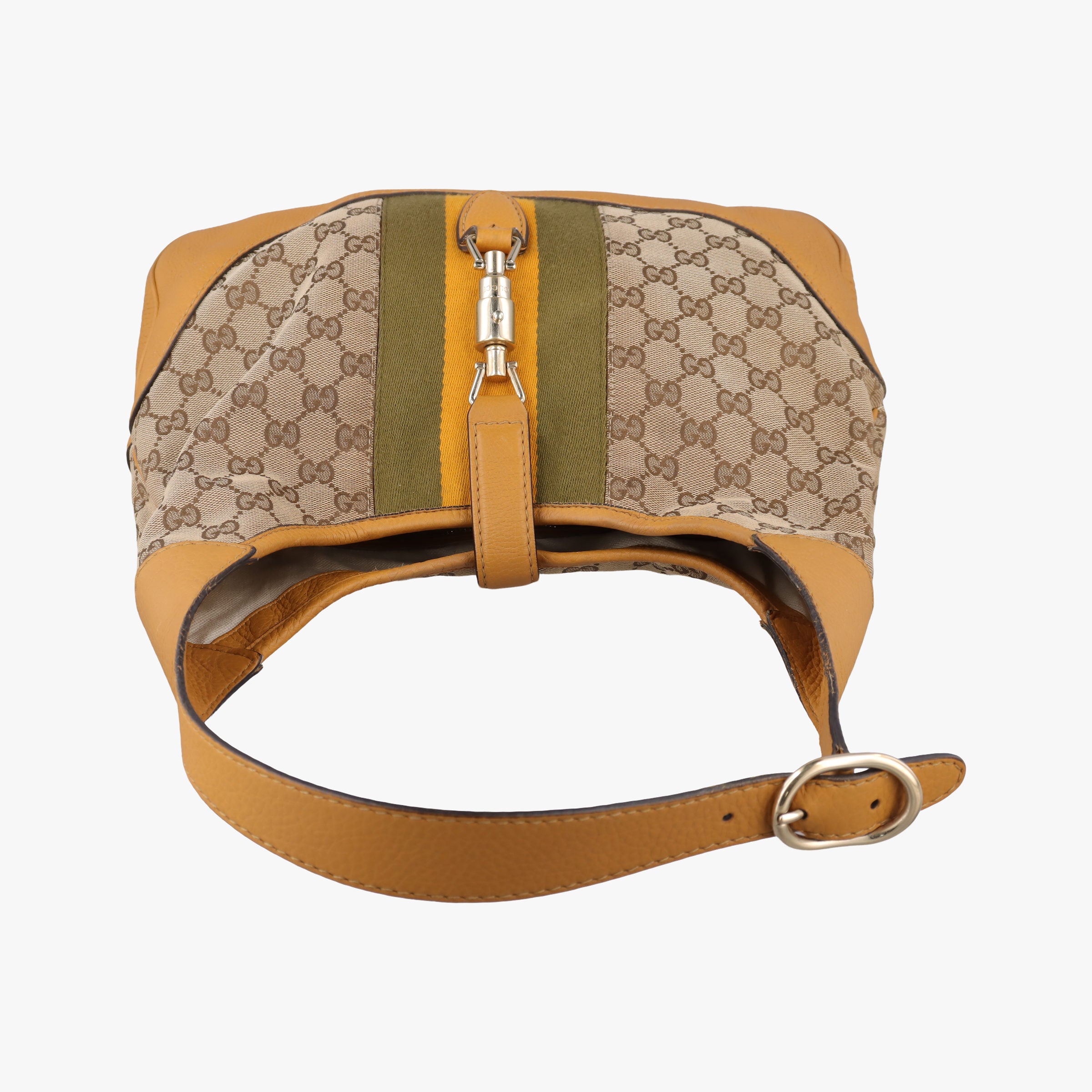 Pre-owned Gucci Jackie Flora Hobo beige×orange Canvas×Leather 277520 shoulderbag | stylenewstar
