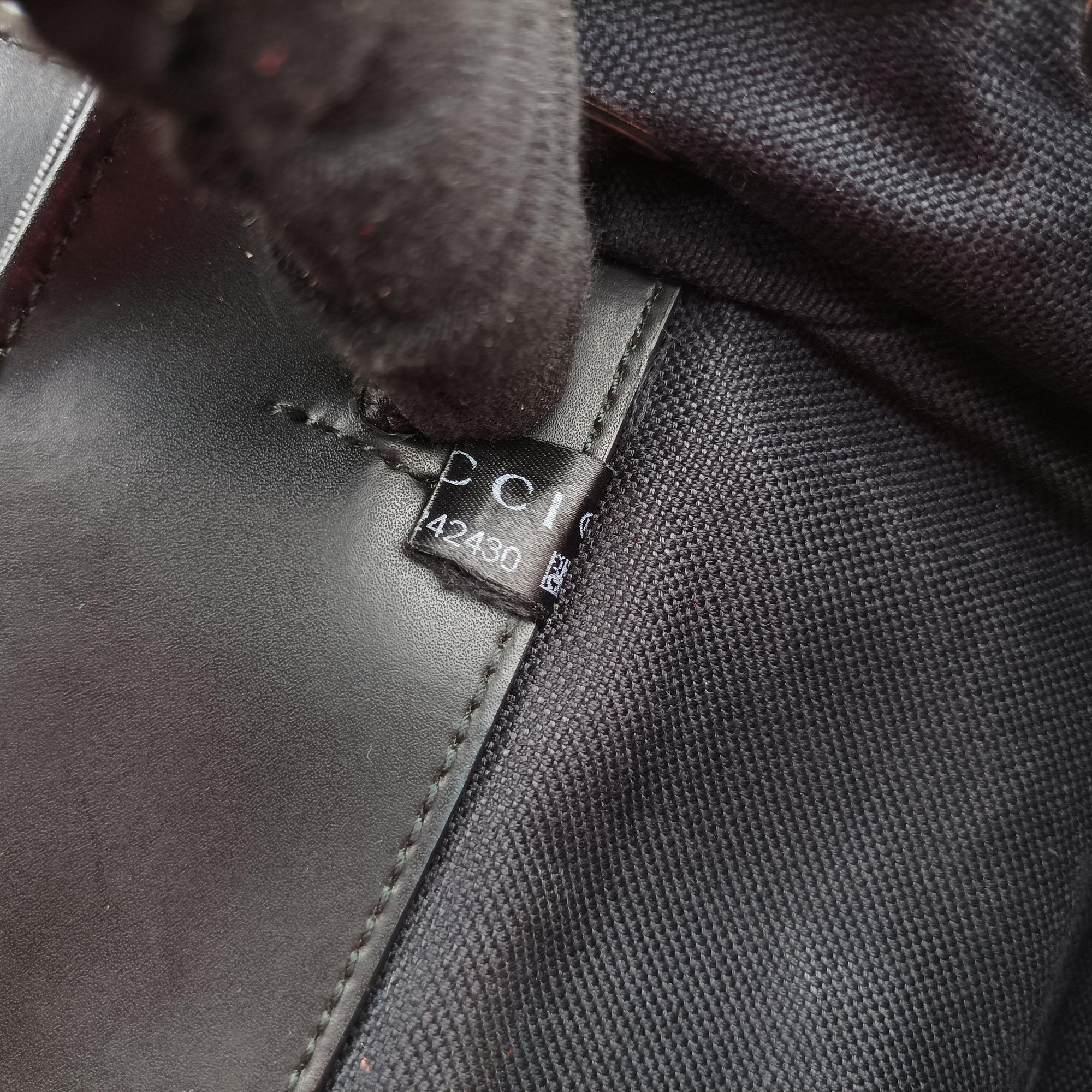 Pre-owned Gucci GG Supreme Black x Gray x Navy x Red PVC coated canvas×Leather 495563 backpack/rucksack | stylenewstar