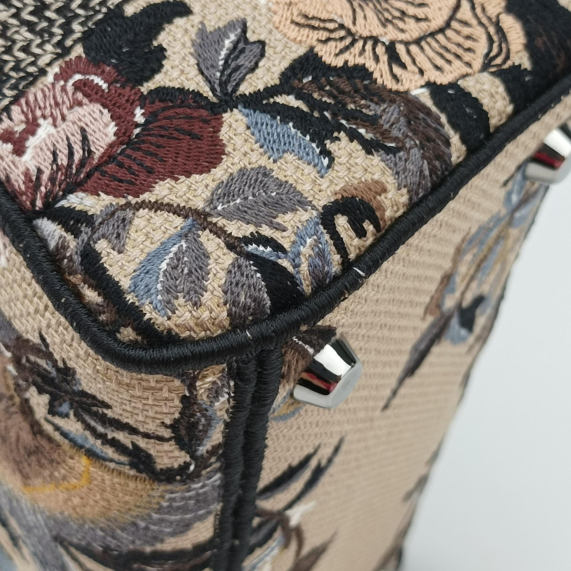 Pre-owned Christian Dior D-Lite Medium Royaume Multicolor Jacquard  shoulderbag | stylenewstar