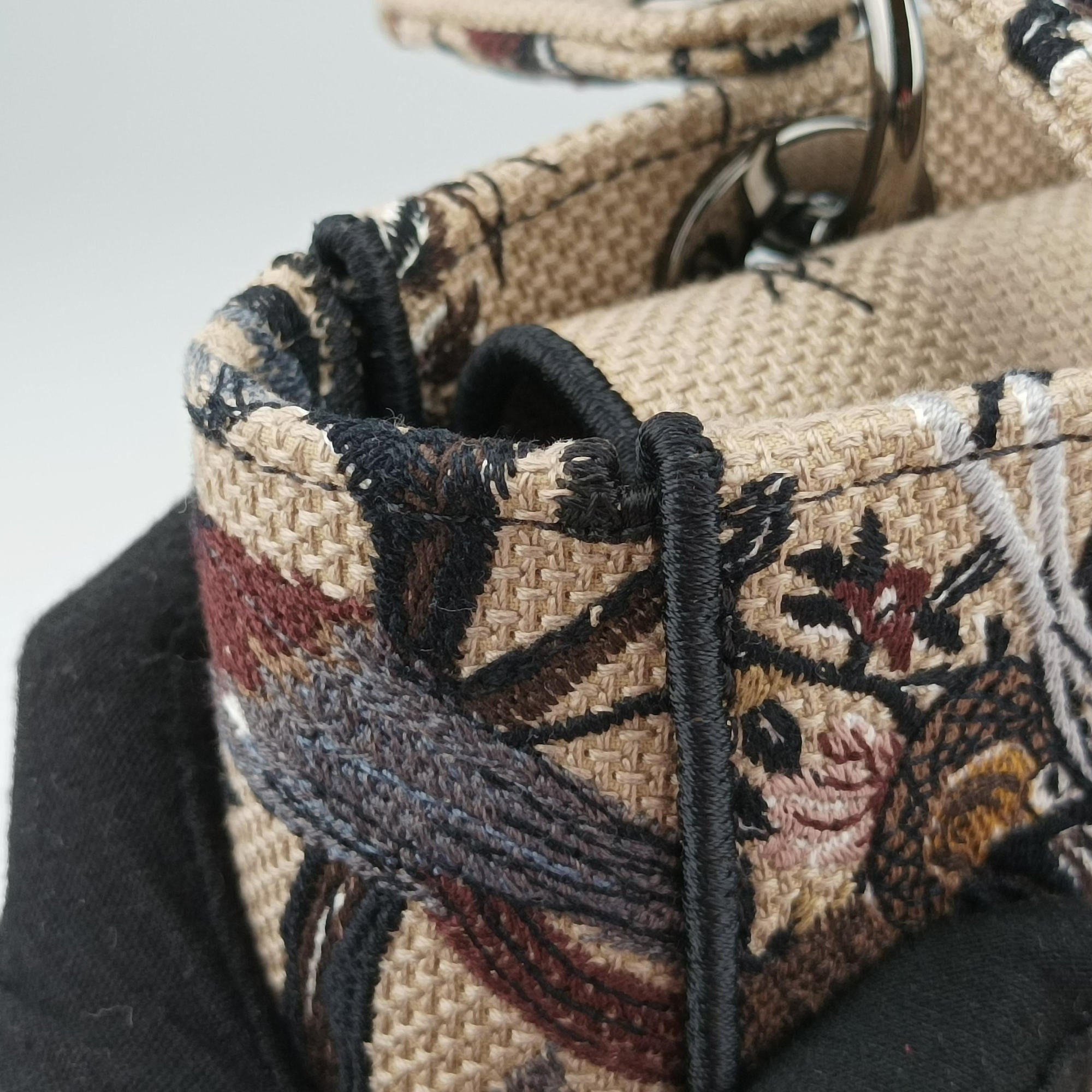 Pre-owned Christian Dior D-Lite Medium Royaume Multicolor Jacquard  shoulderbag | stylenewstar