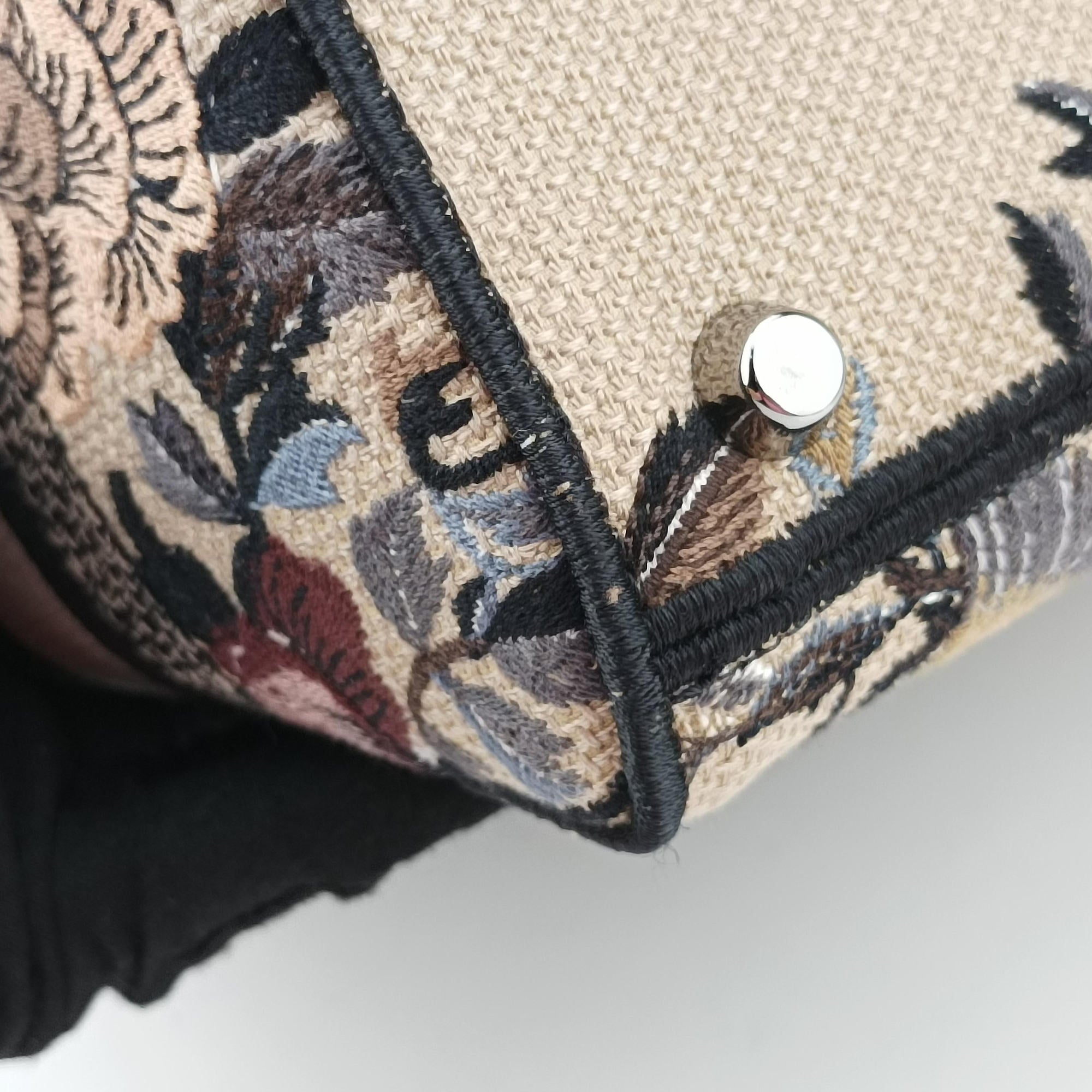 Pre-owned Christian Dior D-Lite Medium Royaume Multicolor Jacquard  shoulderbag | stylenewstar