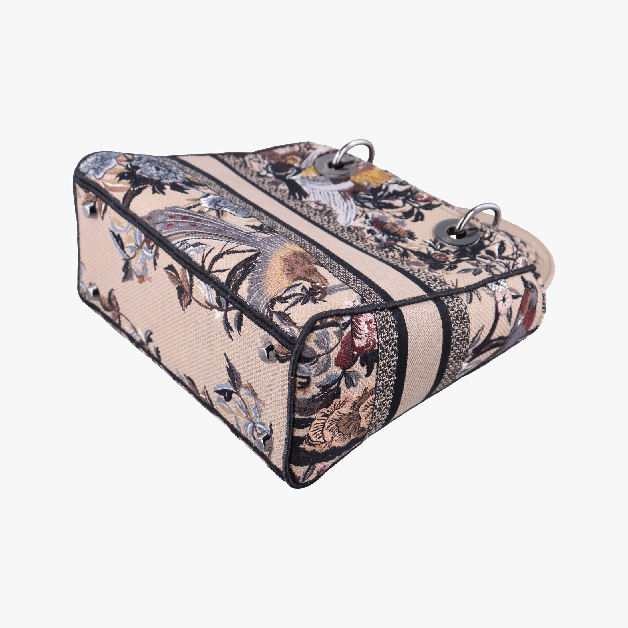 Pre-owned Christian Dior D-Lite Medium Royaume Multicolor Jacquard  shoulderbag | stylenewstar