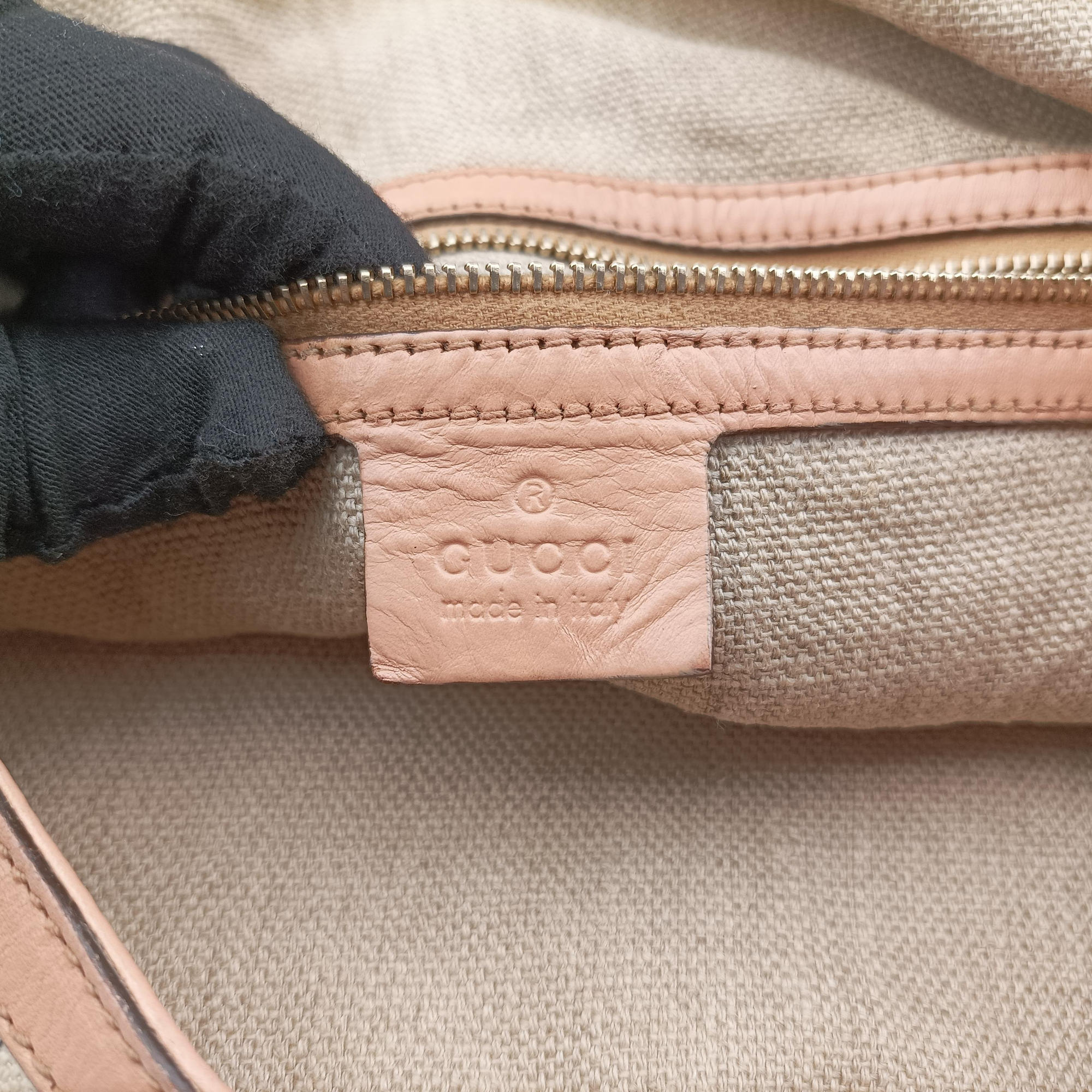 Pre-owned Gucci Flora Wave Hobo Blue ×White canvas×leather 170014 handbag | stylenewstar
