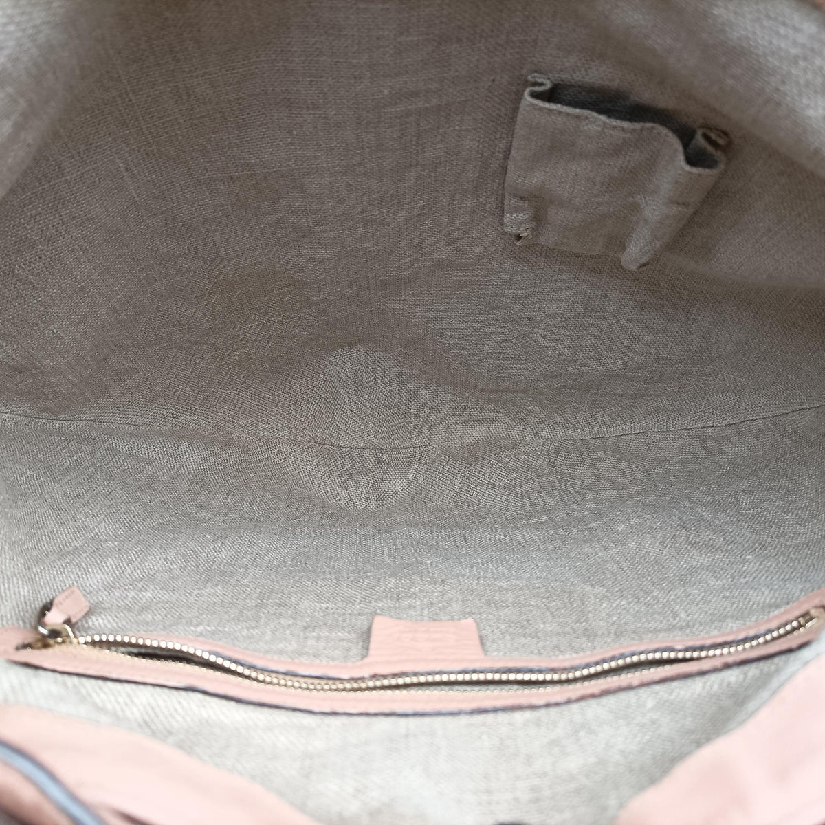 Pre-owned Gucci Flora Wave Hobo Blue ×White canvas×leather 170014 handbag | stylenewstar