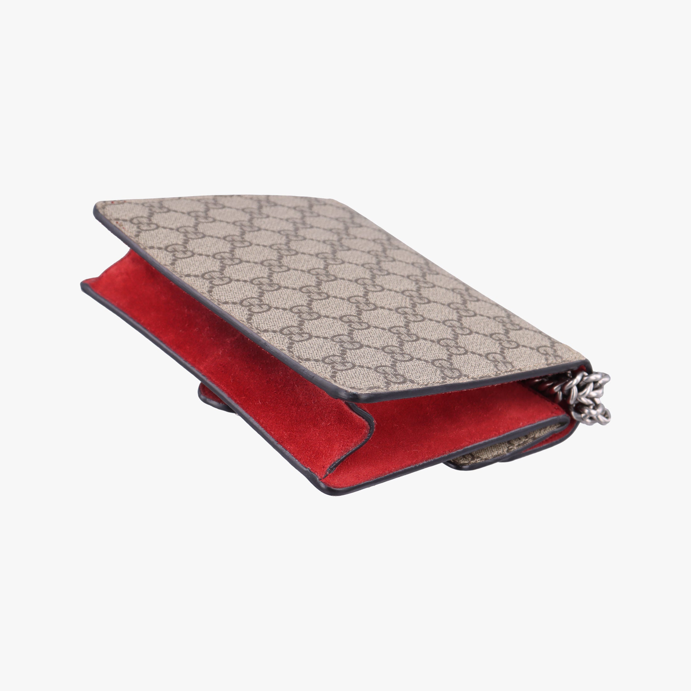 Pre-owned Gucci Dionysus beige×red PVC coated canvas × suede 421970 shoulderbag | stylenewstar