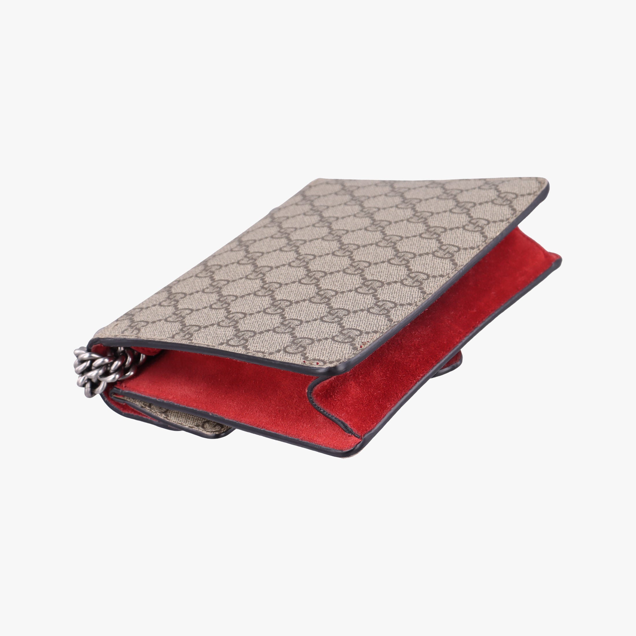 Pre-owned Gucci Dionysus beige×red PVC coated canvas × suede 421970 shoulderbag | stylenewstar