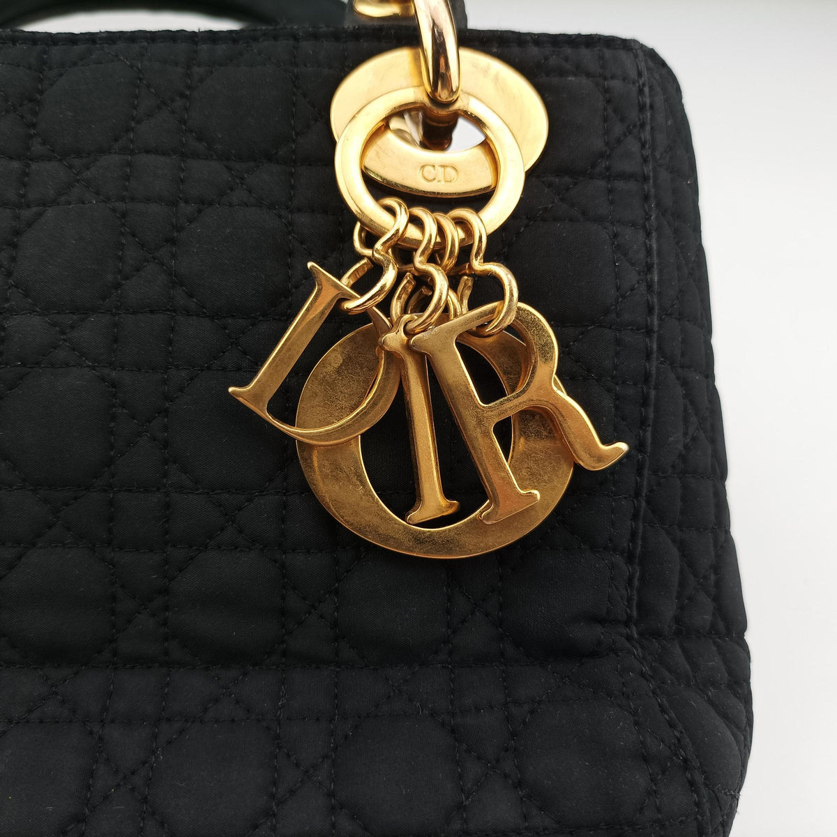 Pre-owned Christian Dior Lady Dior Black Nylon  handbag | stylenewstar
