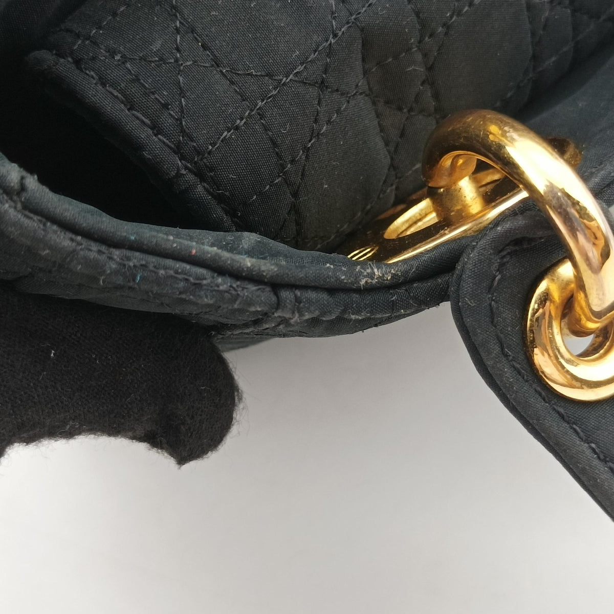 Pre-owned Christian Dior Lady Dior Black Nylon  handbag | stylenewstar
