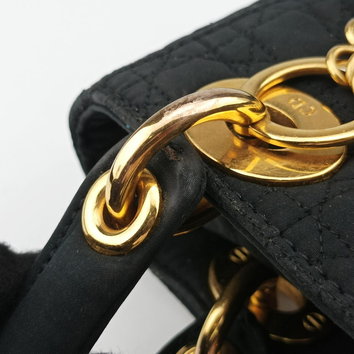 Pre-owned Christian Dior Lady Dior Black Nylon  handbag | stylenewstar