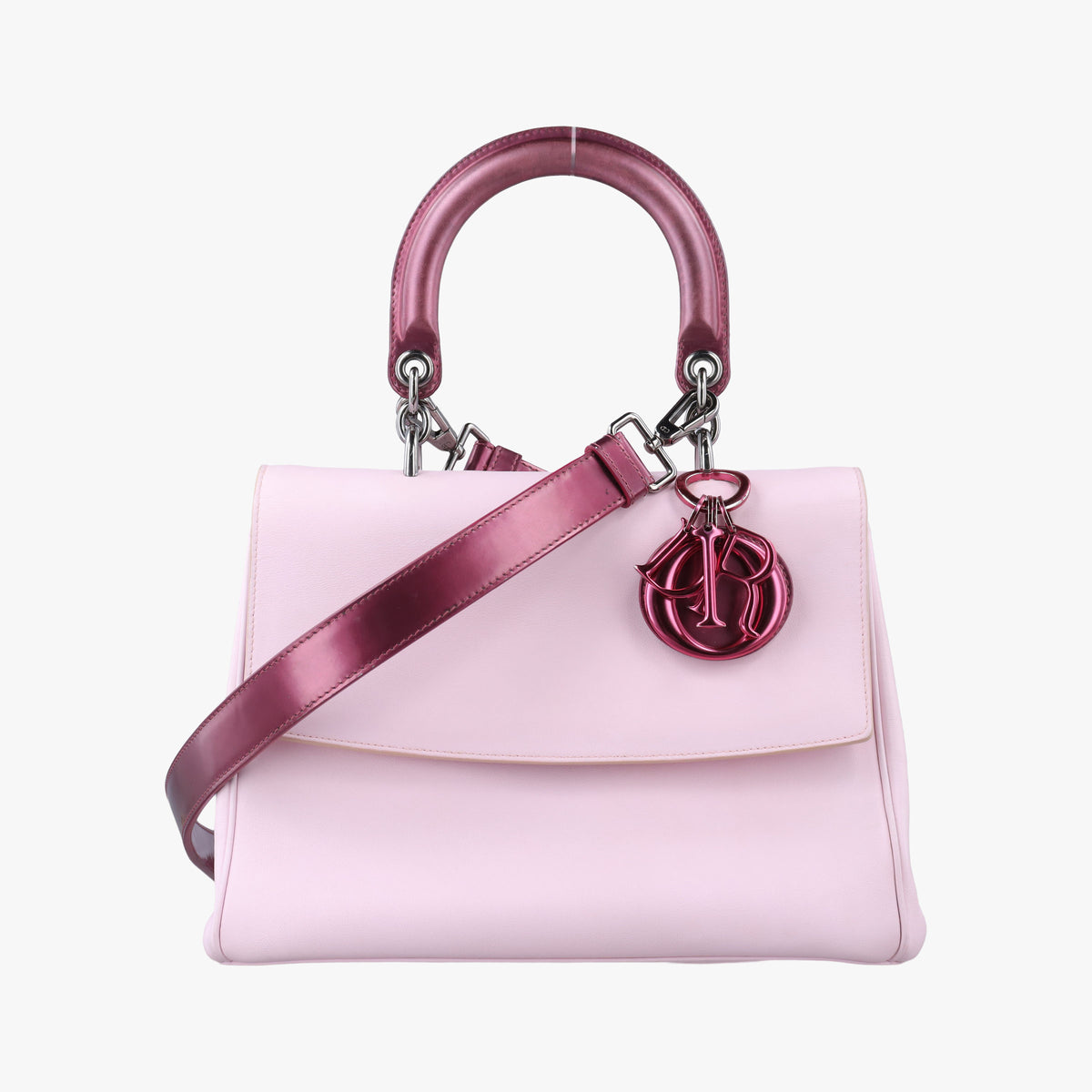 Pre-owned Christian Dior Be Dior Pink×Red Leather  shoulderbag | stylenewstar