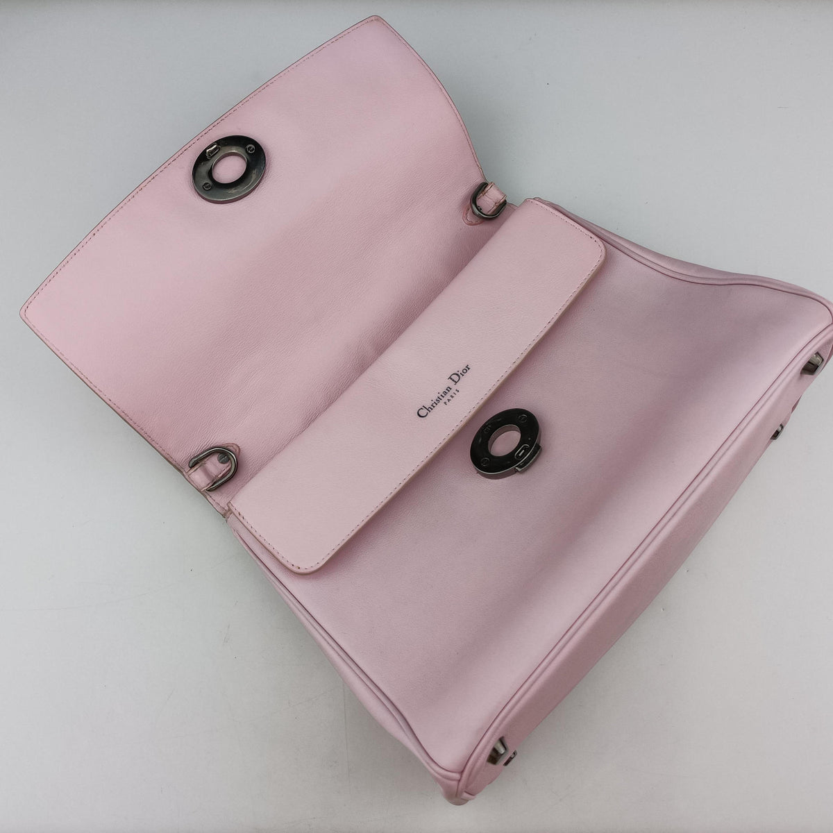 Pre-owned Christian Dior Be Dior Pink×Red Leather  shoulderbag | stylenewstar
