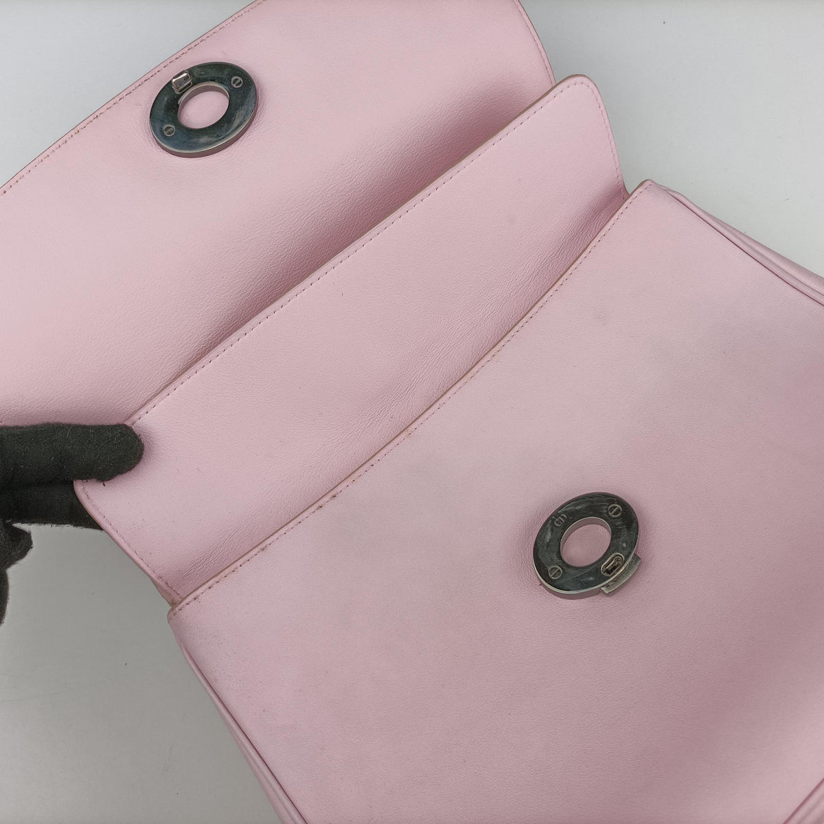 Pre-owned Christian Dior Be Dior Pink×Red Leather  shoulderbag | stylenewstar