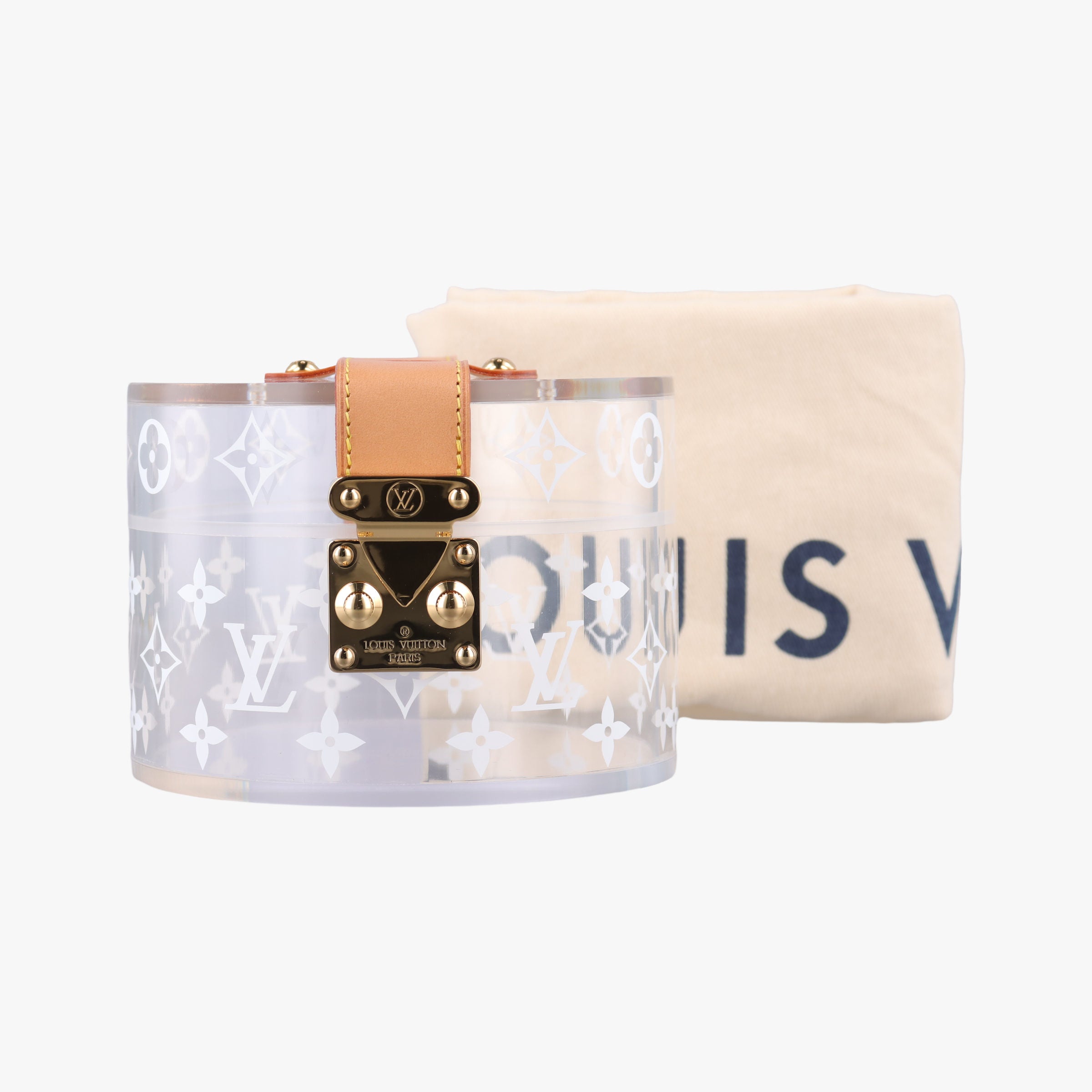 Pre-owned Louis Vuitton Box Scott Transparent Monogram Plexiglass  clutchbag | stylenewstar