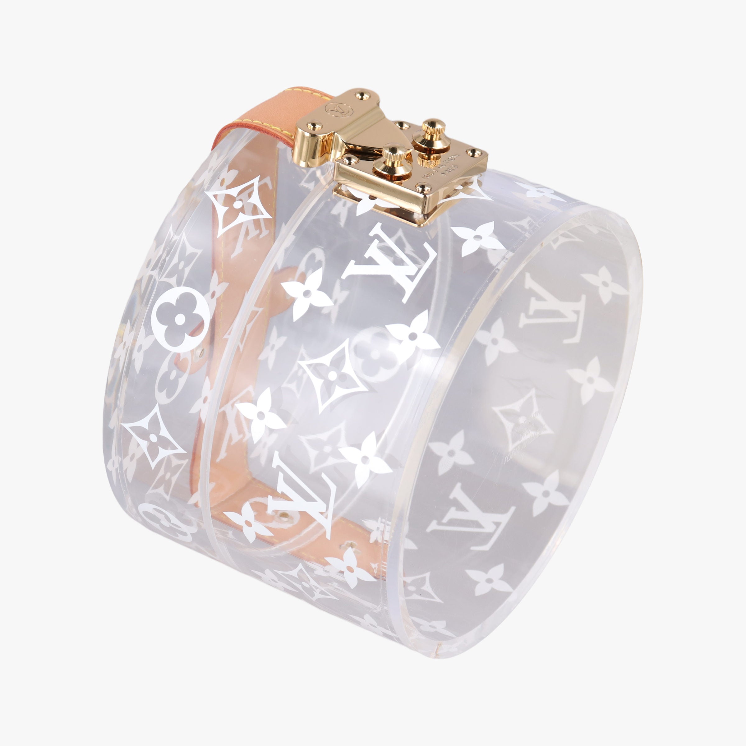 Pre-owned Louis Vuitton Box Scott Transparent Monogram Plexiglass  clutchbag | stylenewstar