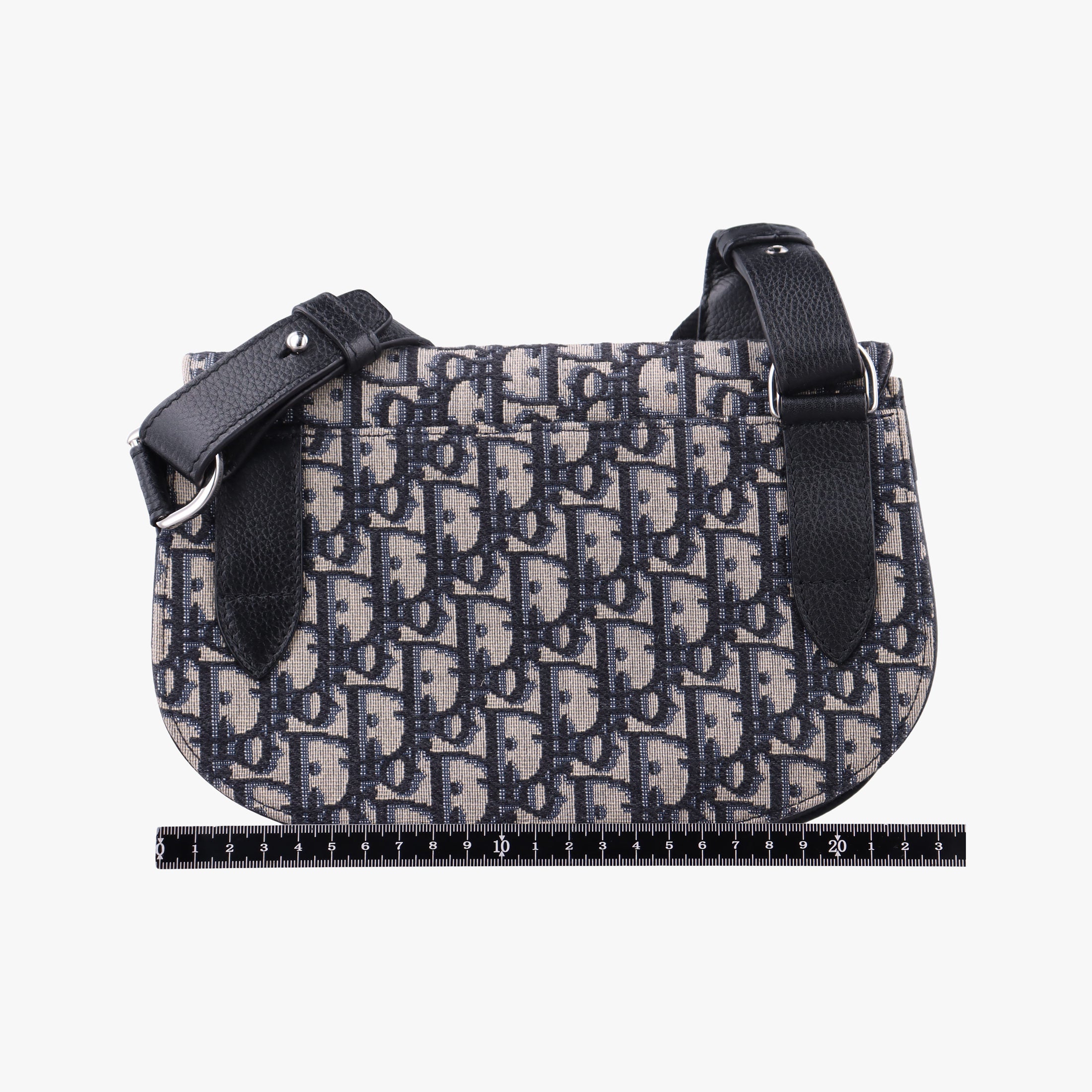Pre-owned Christian Dior Saddle Pouch Navy×Black Jacquard  bum bag/waist bag | stylenewstar
