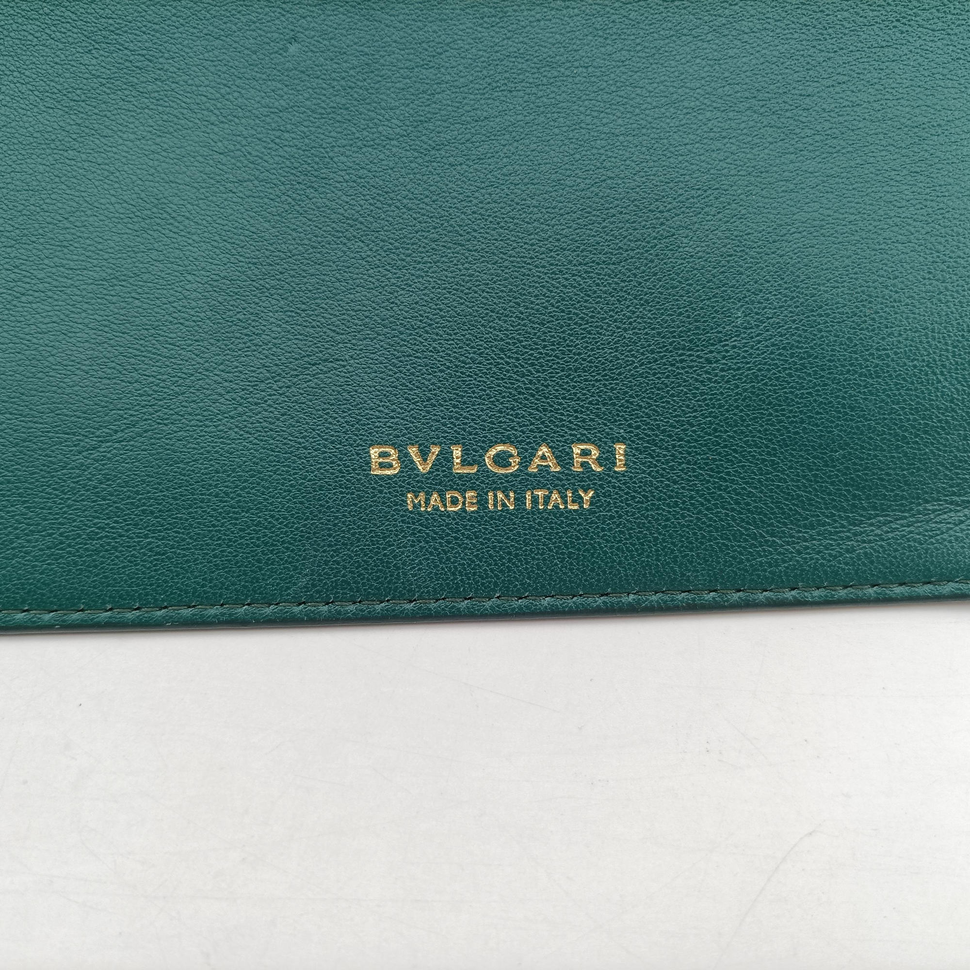 Pre-owned Bvlgari Isabella Rossellini Blue × Green Leather  shoulderbag | stylenewstar