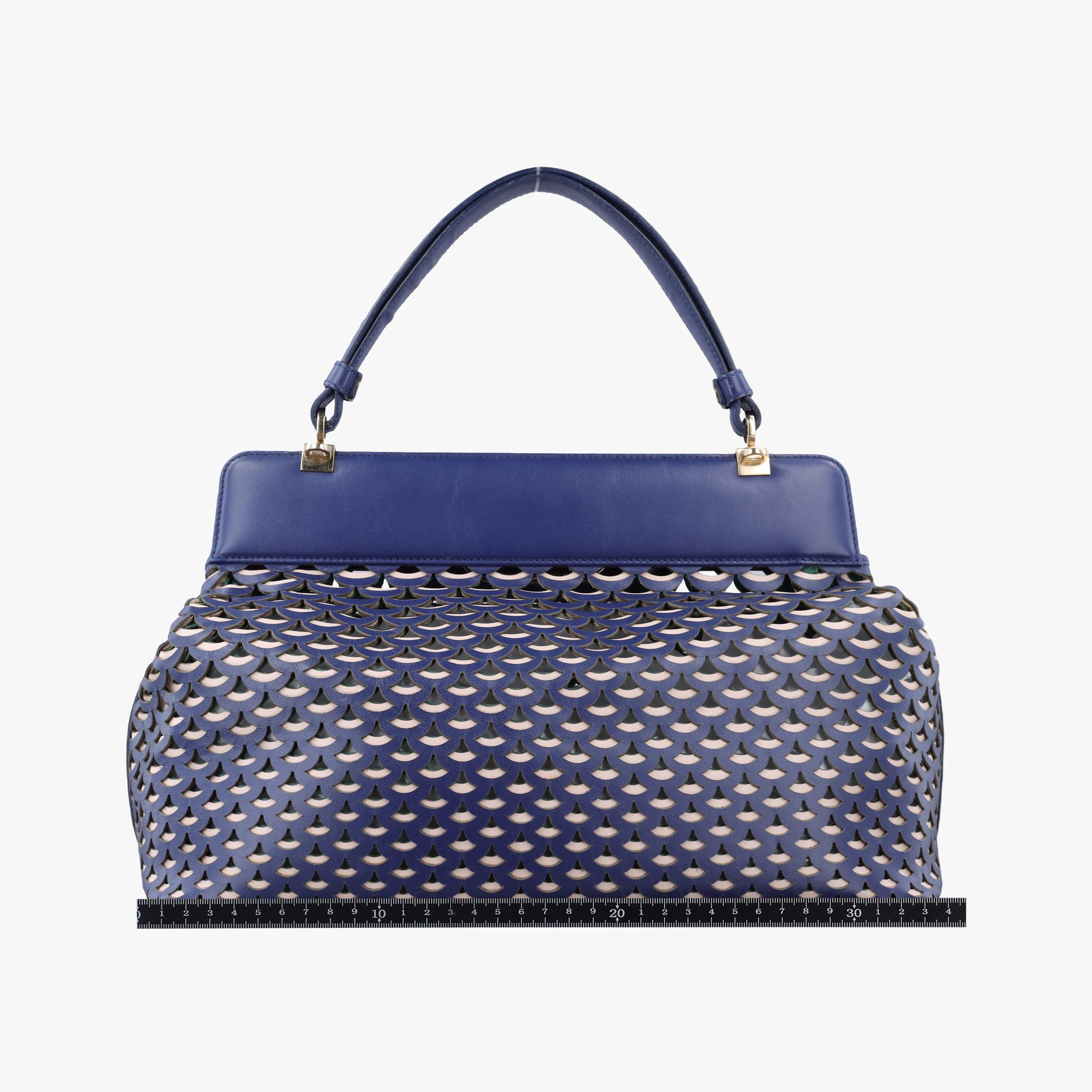 Pre-owned Bvlgari Isabella Rossellini Blue × Green Leather  shoulderbag | stylenewstar