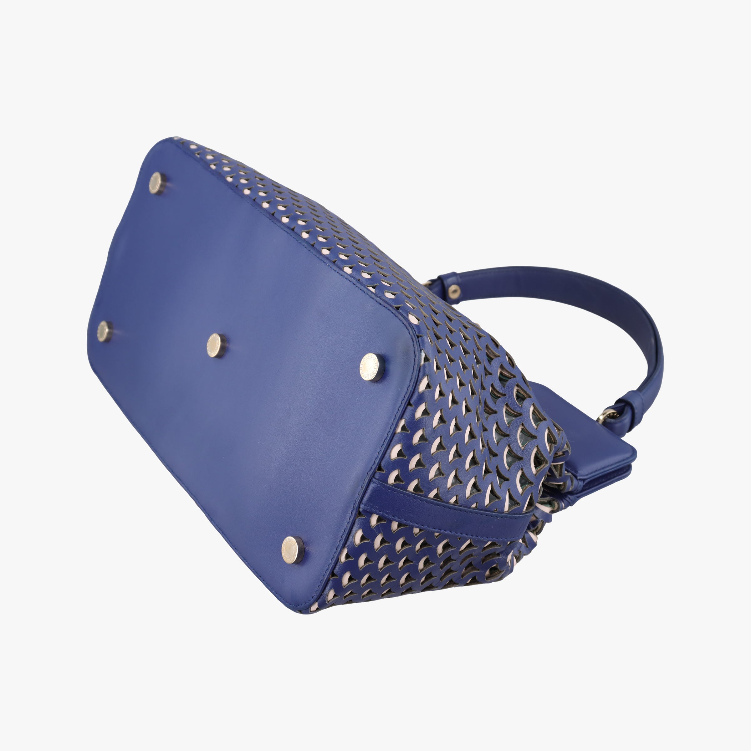 Pre-owned Bvlgari Isabella Rossellini Blue × Green Leather  shoulderbag | stylenewstar