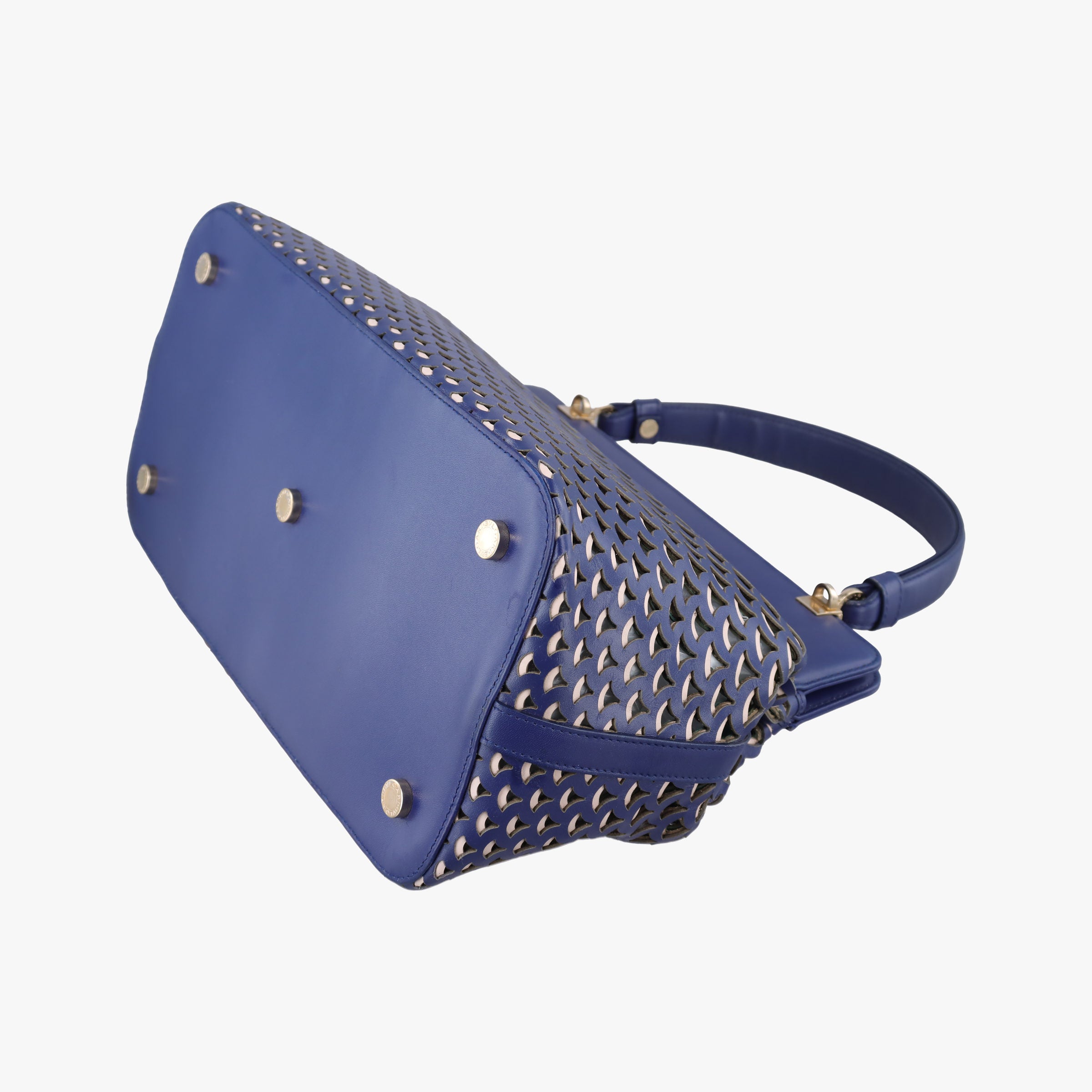 Pre-owned Bvlgari Isabella Rossellini Blue × Green Leather  shoulderbag | stylenewstar