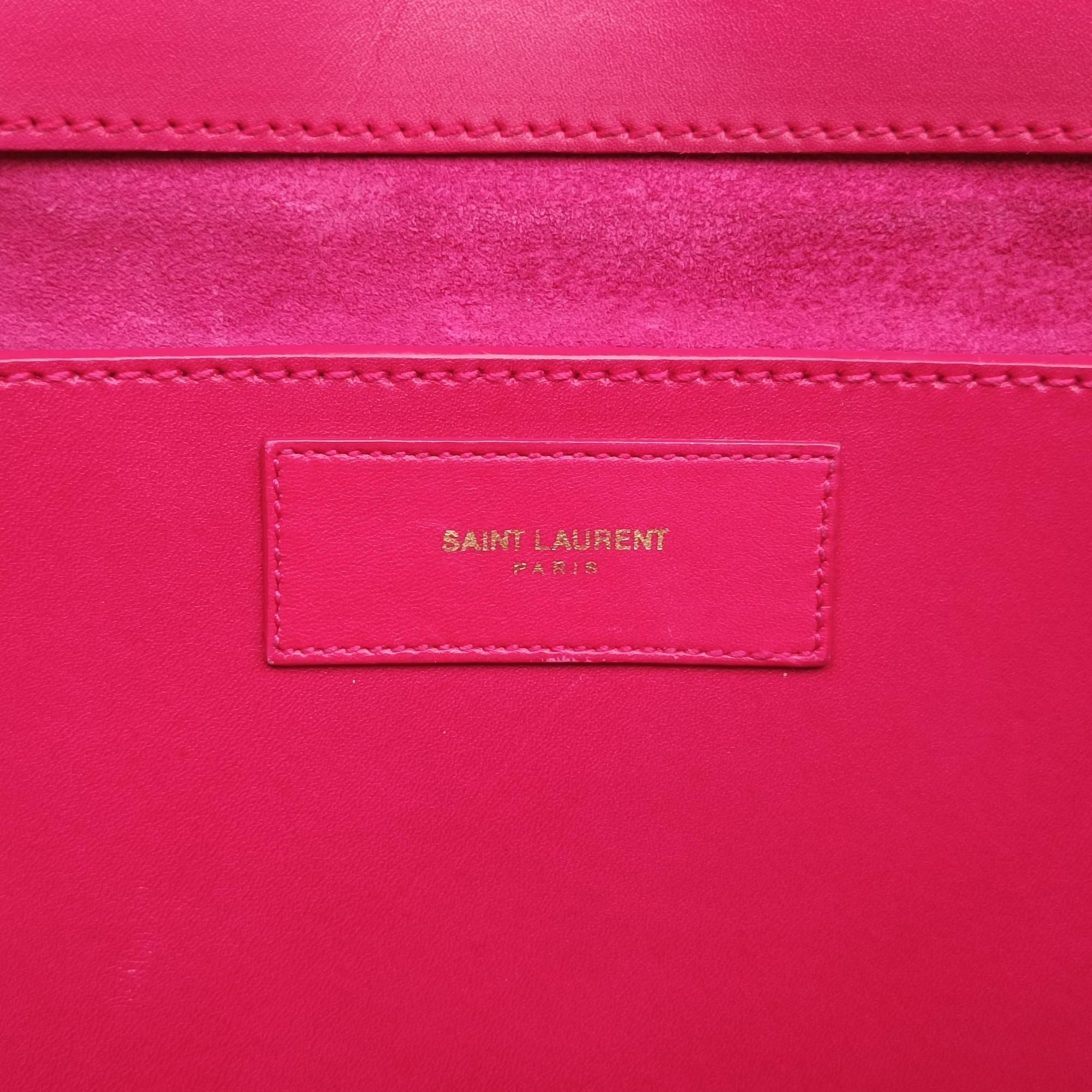 Pre-owned Yves Saint Laurent BETTY Rose Leather 314515 shoulderbag | stylenewstar