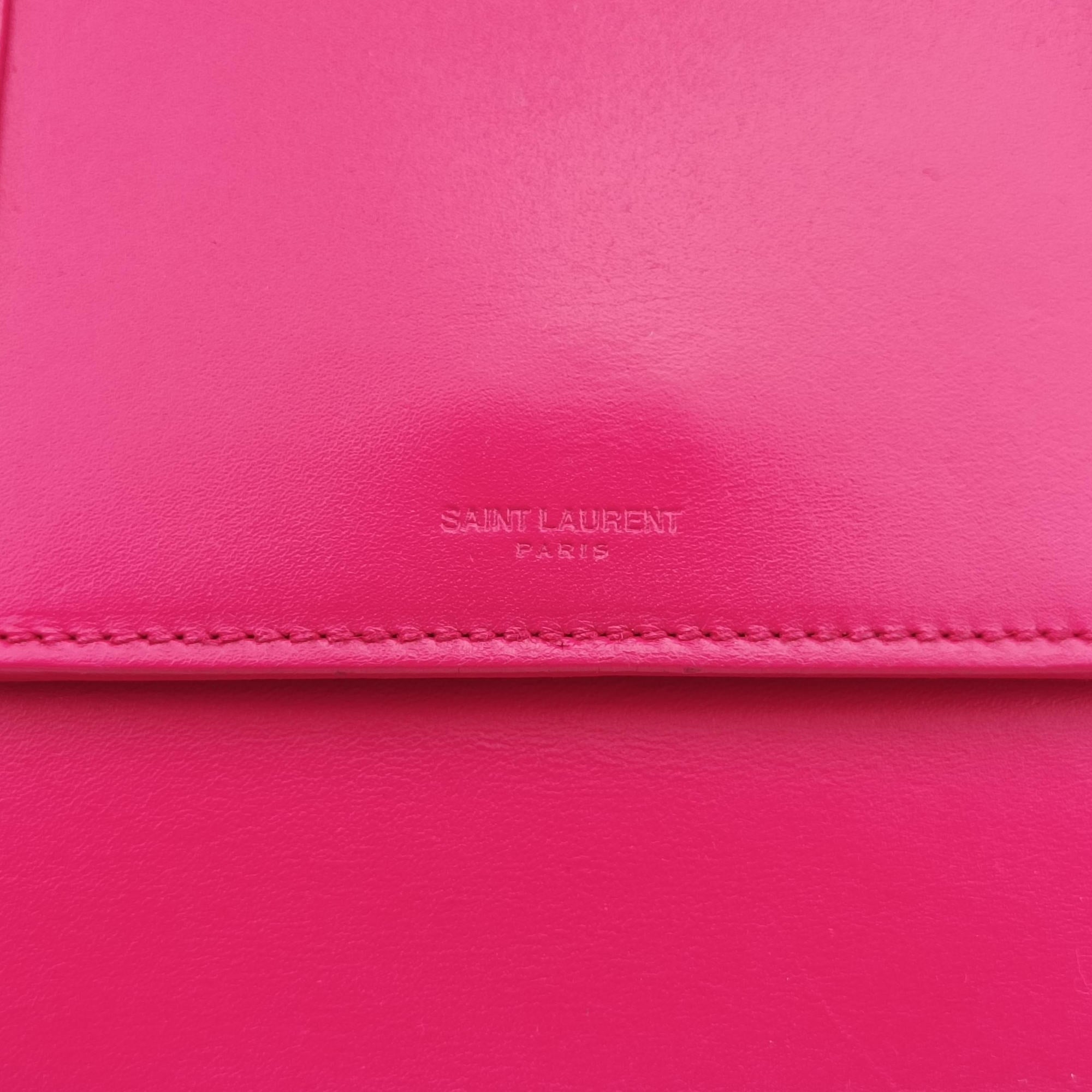 Pre-owned Yves Saint Laurent BETTY Rose Leather 314515 shoulderbag | stylenewstar