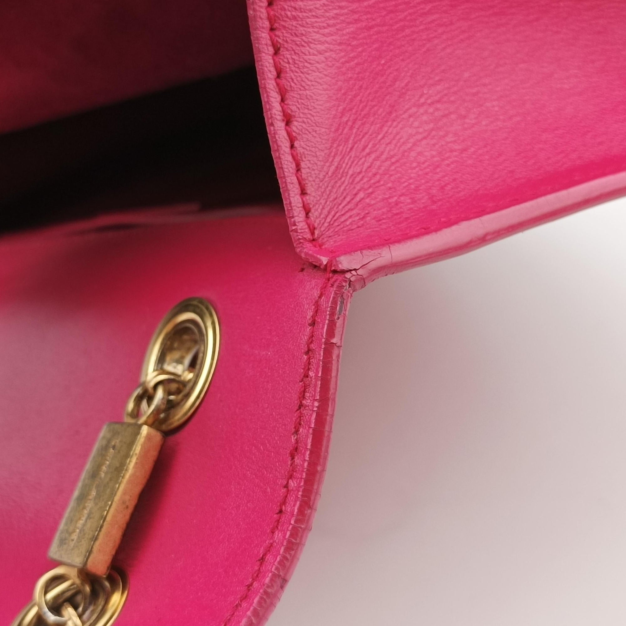 Pre-owned Yves Saint Laurent BETTY Rose Leather 314515 shoulderbag | stylenewstar