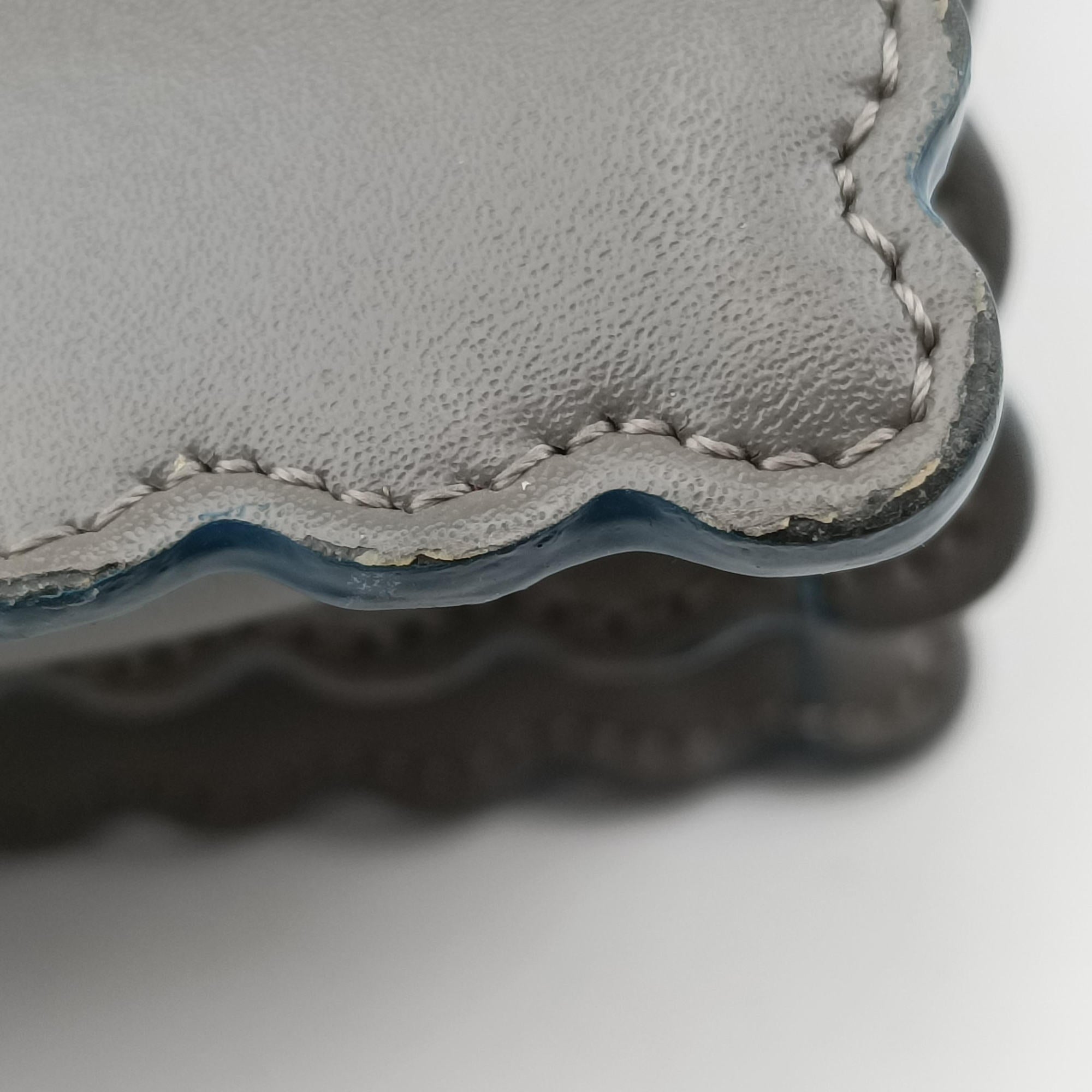 Secondhand Fendi Studded Kan I Grey Leather 8M0381 shoulderbag | stylenewstar